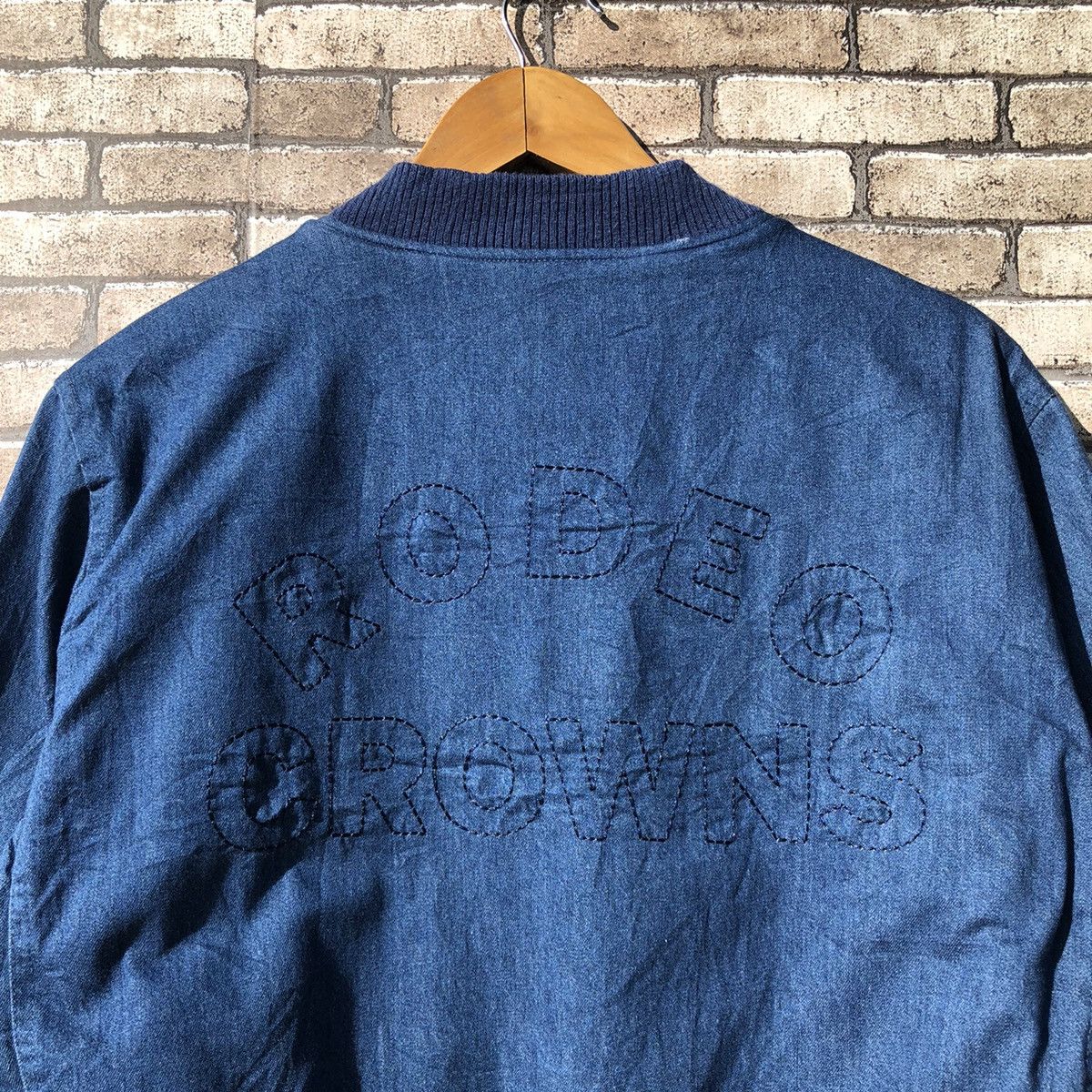 Japanese Brand The Rodeo Crows Indigo Navajo Reversible Bomber Jacket Size US S / EU 44-46 / 1 - 7 Thumbnail
