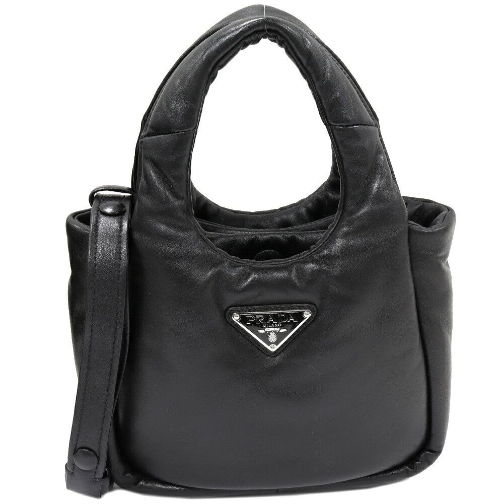 Prada Prada Prada Nappa Triangle 2way bag Nappa leather 1BA359 2DYI F0002 OVO Leather Shoulder Bag 1BA359 2DYI F0002 OVO Size ONE SIZE - 1 Thumbnail
