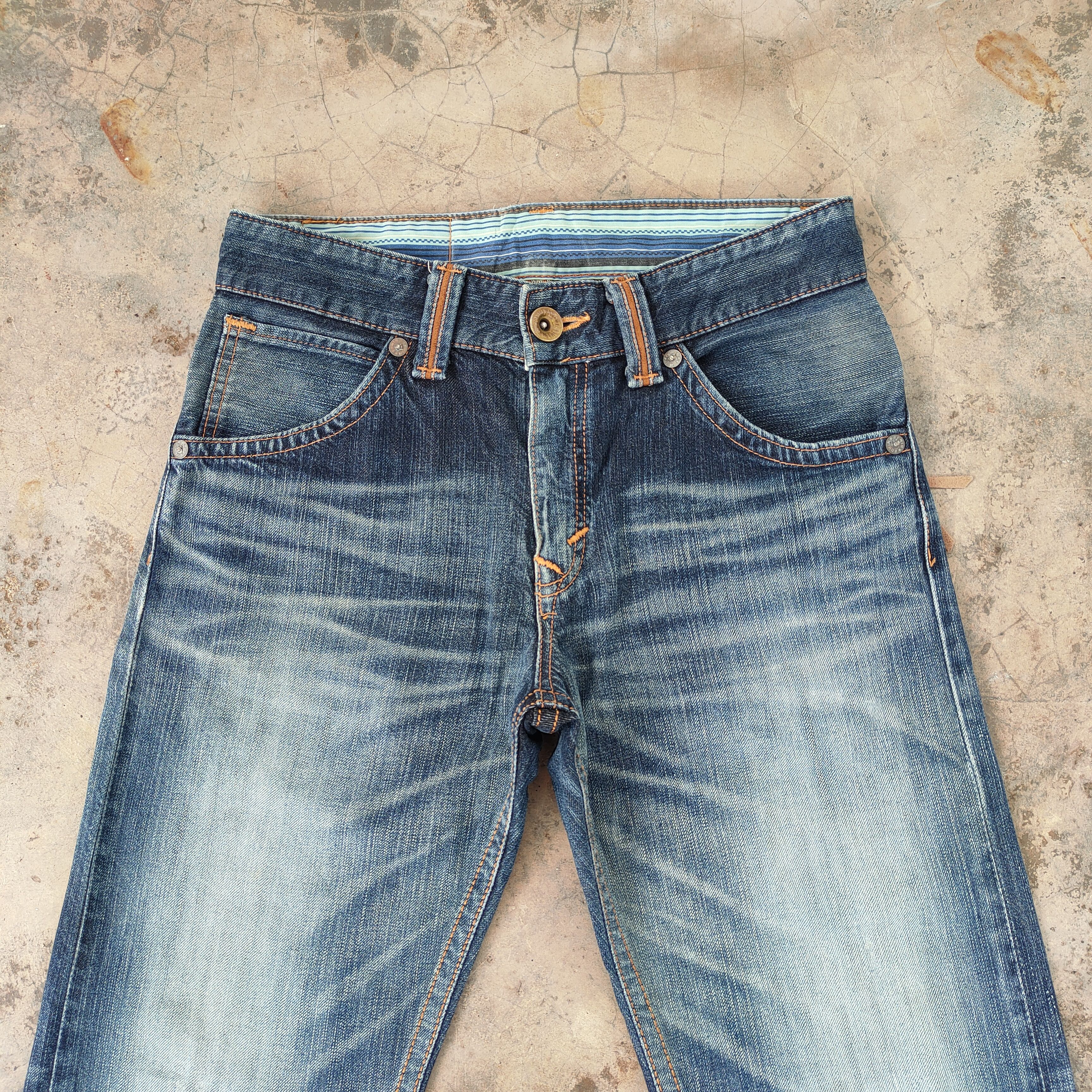 Edwin VINTAGE EDWIN EV FADED RIPPED JEANS DENIM PANTS Size US 30 / EU 46 - 3 Thumbnail
