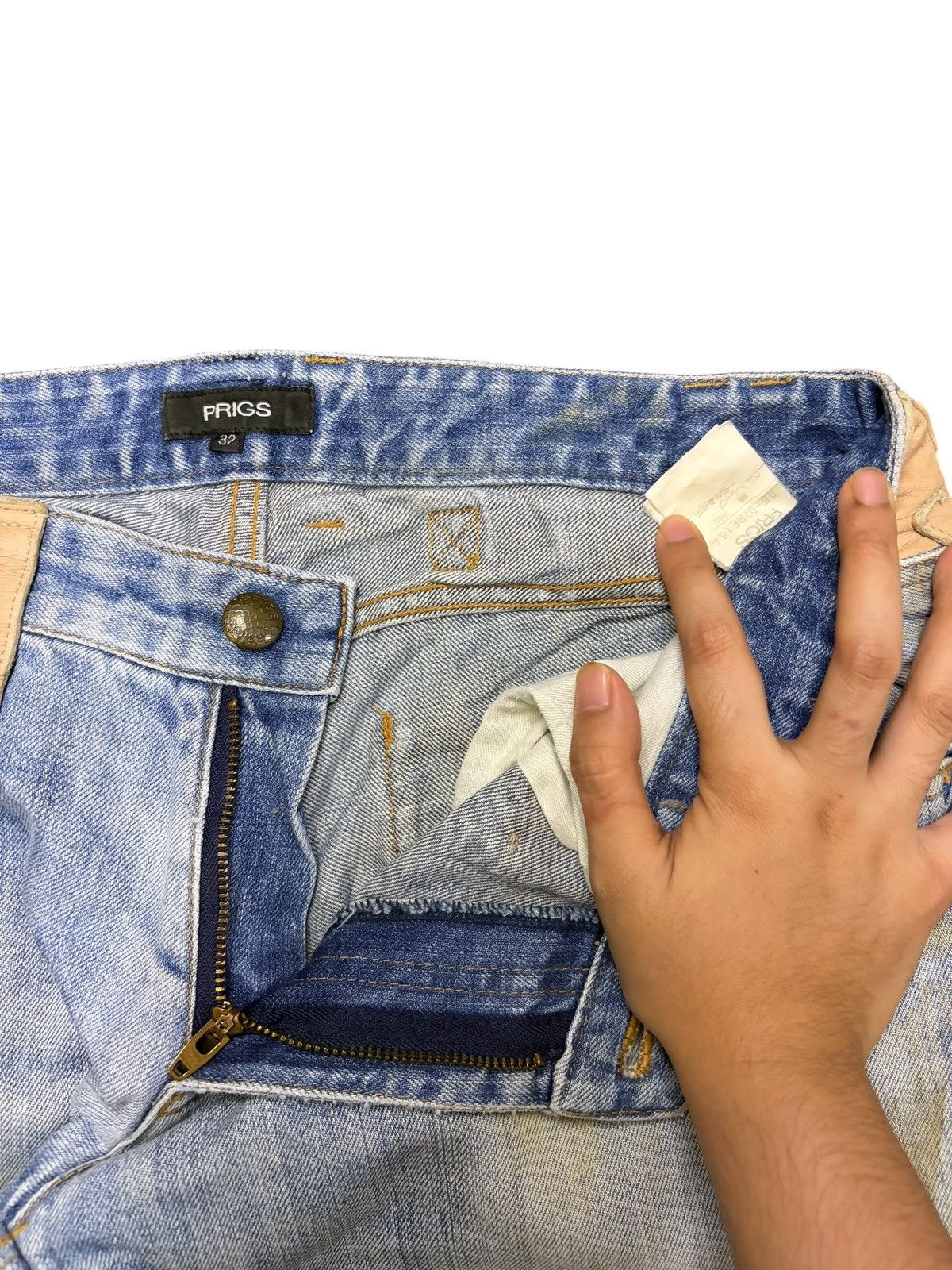 Acne Studios Prigs Side Waist Adjuster Mud Wash Distressed Jeans Size 32" / US 10 / IT 46 - 5 Thumbnail