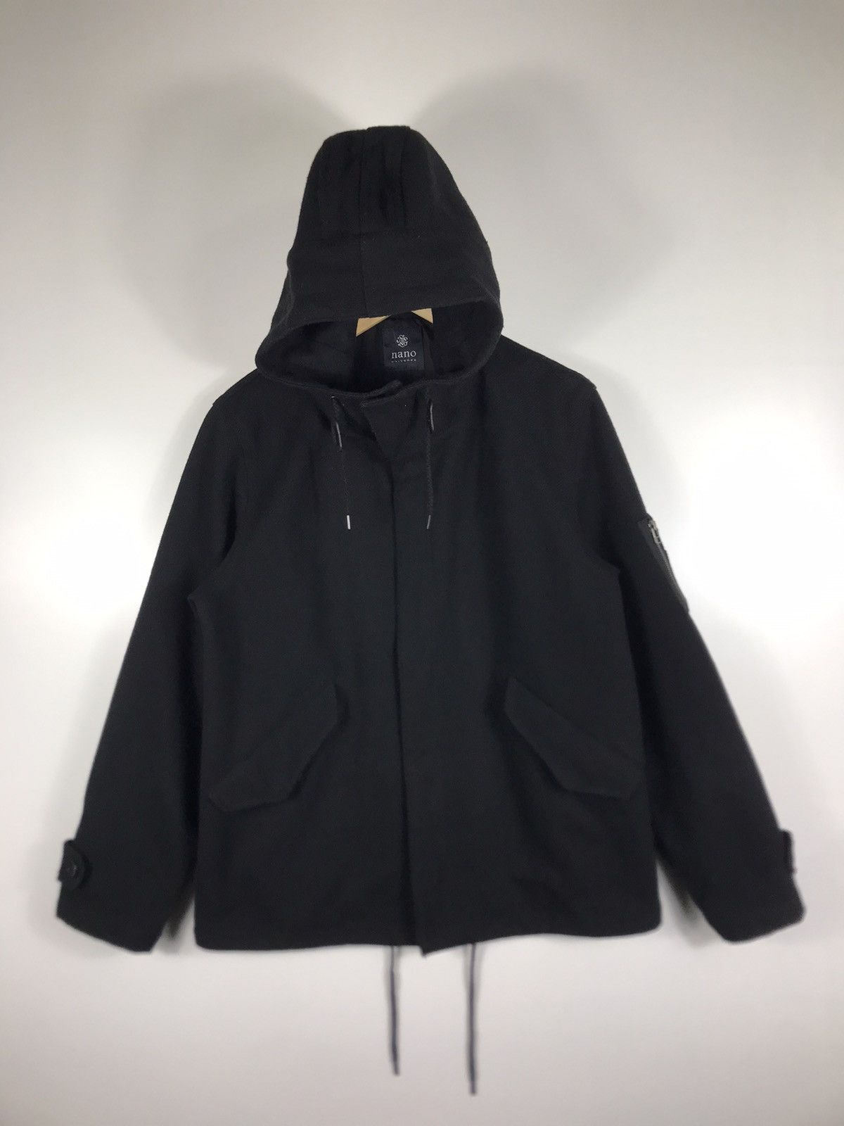Japanese Brand × NANO universe 🔥Nano Universe Hooded Wool Zipper Jacket Size US XL / EU 56 / 4 - 1 Thumbnail