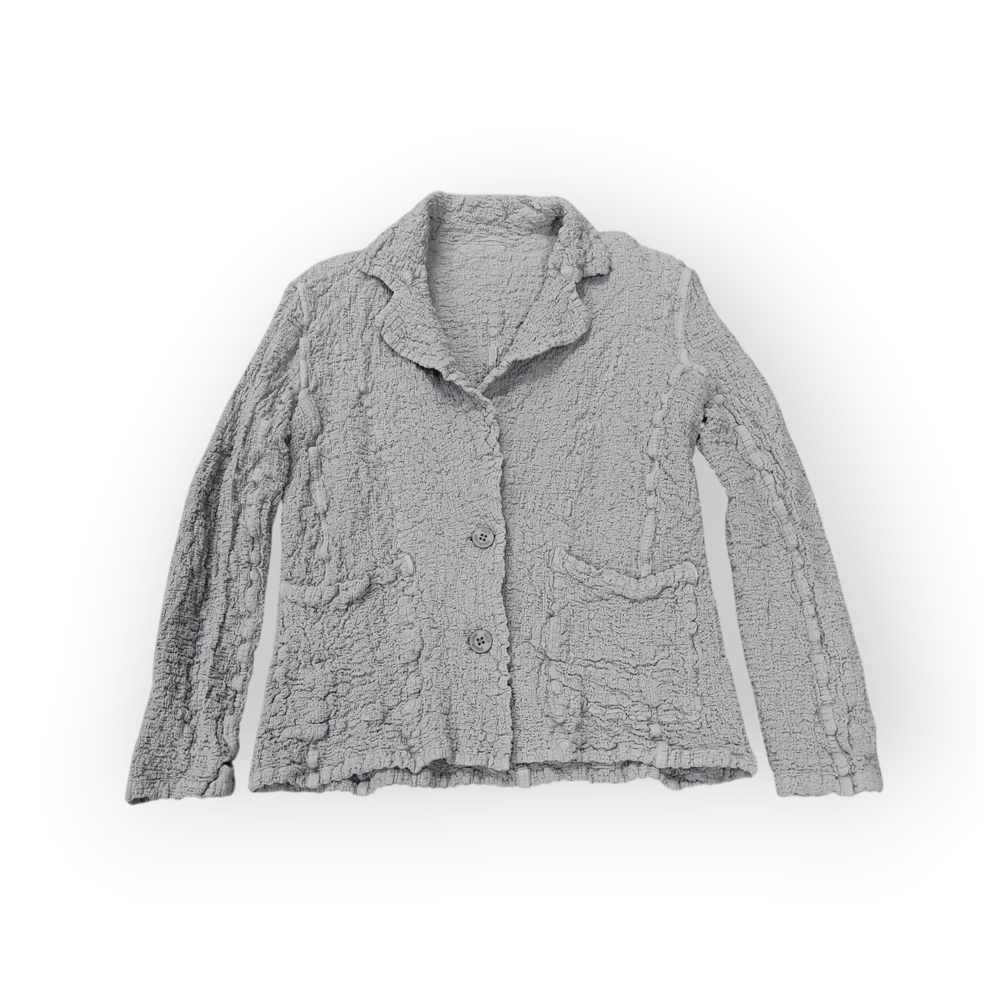 Issey Miyake × Pleats Please Issey Miyake ISSEY MIYAKE Me Cauliflower Pleated Stretch Cardigan Blazer Size S / US 4 / IT 40 - 7 Thumbnail