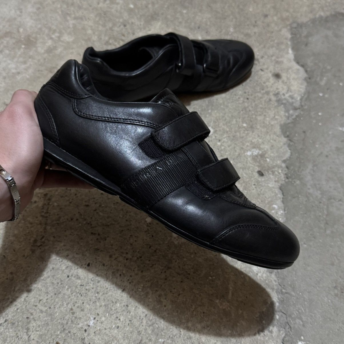Prada × Vintage Vintage Prada black strap low sneakers Size US 7 / EU 40 - 2 Thumbnail
