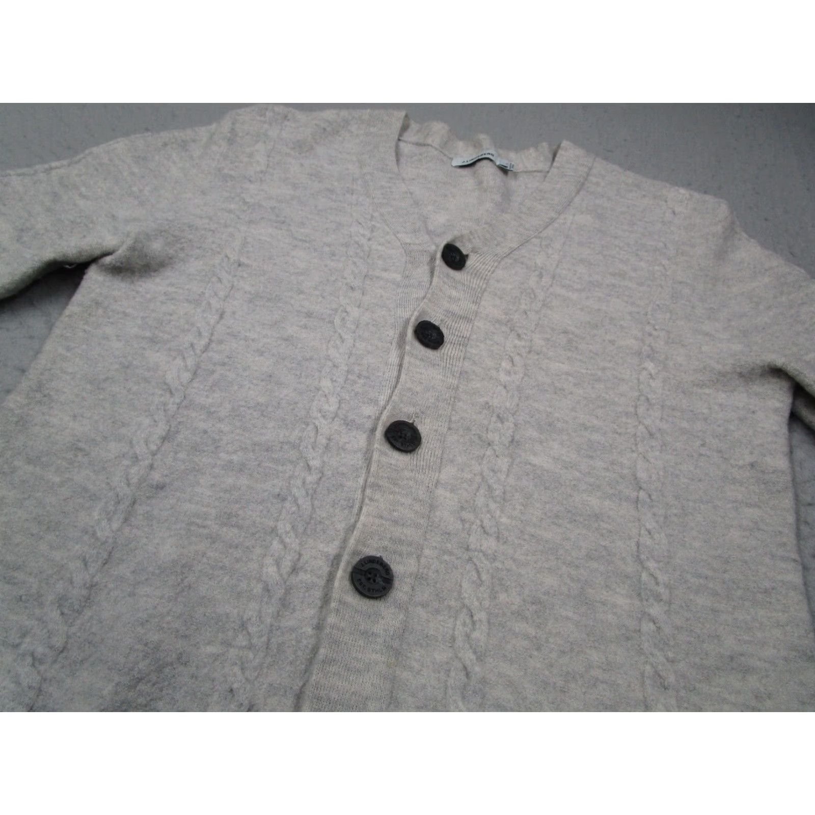 J.Lindeberg J.Lindeberg Mens Gray Merino Wool Cardigan Sweater Long Sleeve Button Up Size US L / EU 52-54 / 3 - 2 Thumbnail