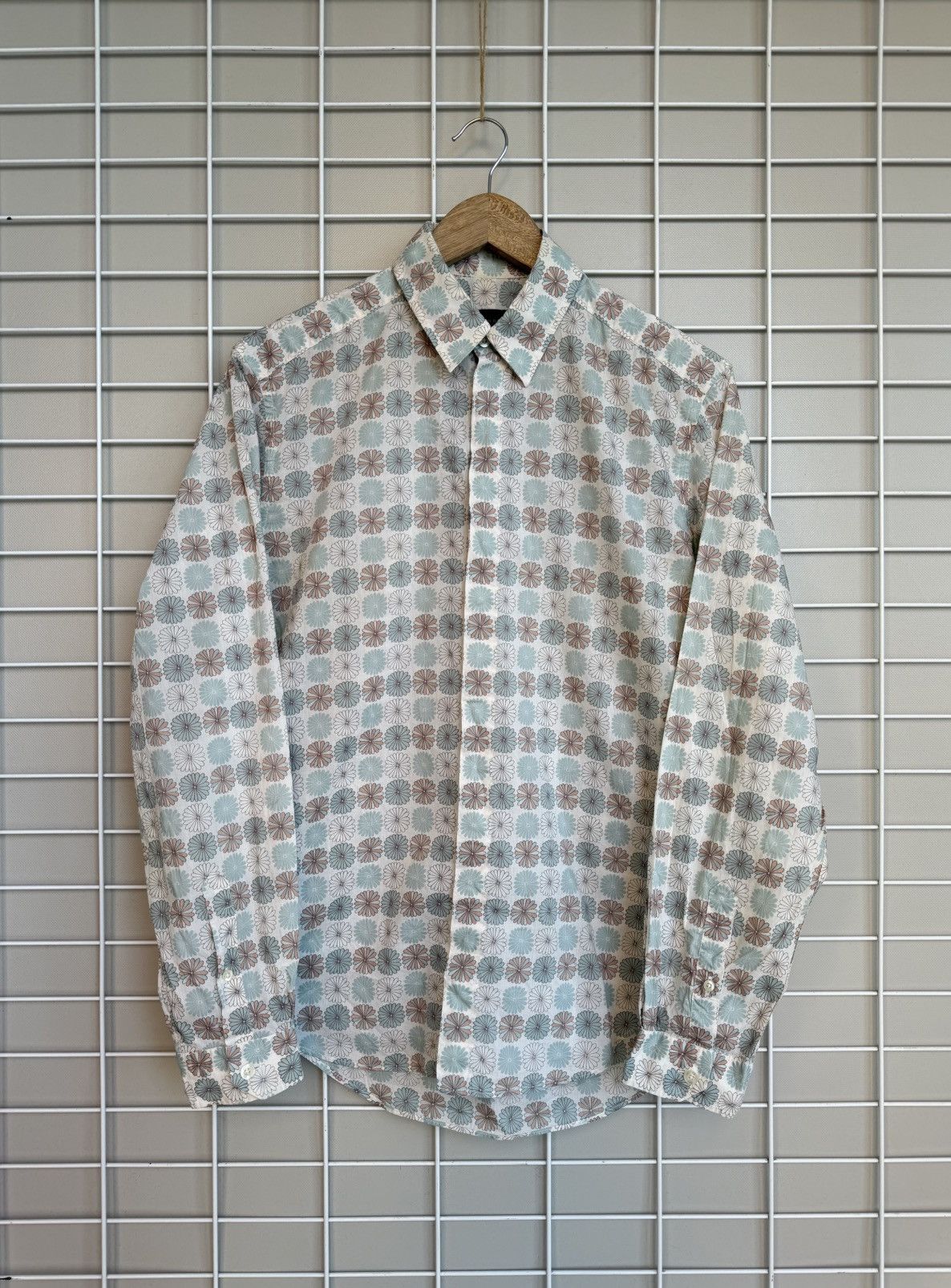 Mulberry Mulberry Geometric Floral Print Button Shirt Mens Size S Size US S / EU 44-46 / 1 - 1 Thumbnail