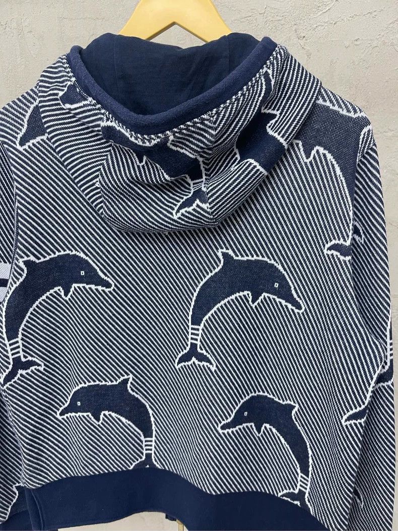 Thom Browne Thom browne Dark blue twill full-print dolphin four-striped Size US XS / EU 42 / 0 - 5 Thumbnail