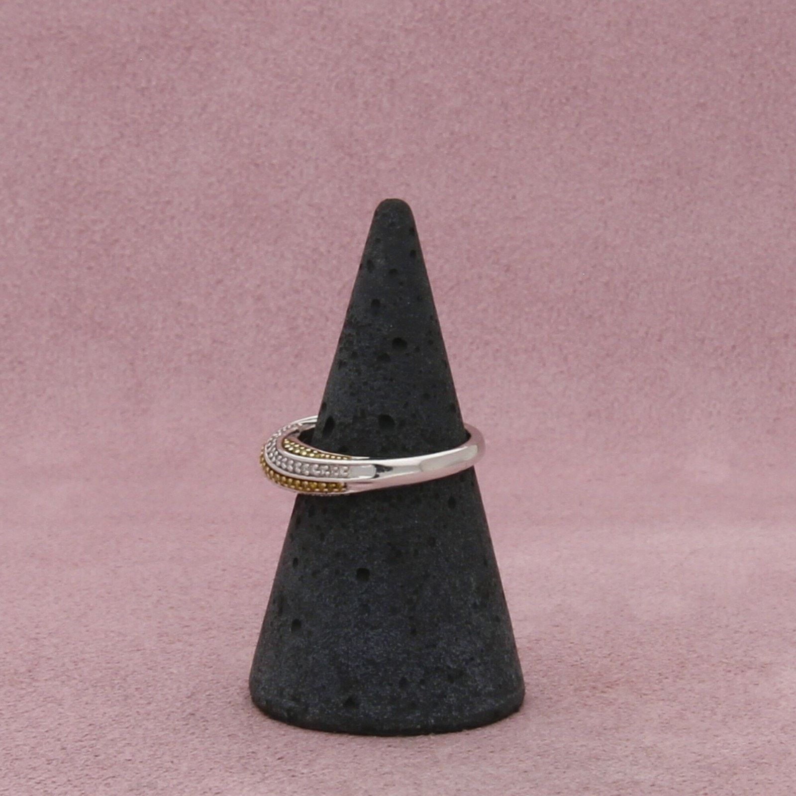 Sterling Silver affinity sterling silver yellow diamond band ring size 5.75 Size ONE SIZE - 4 Thumbnail