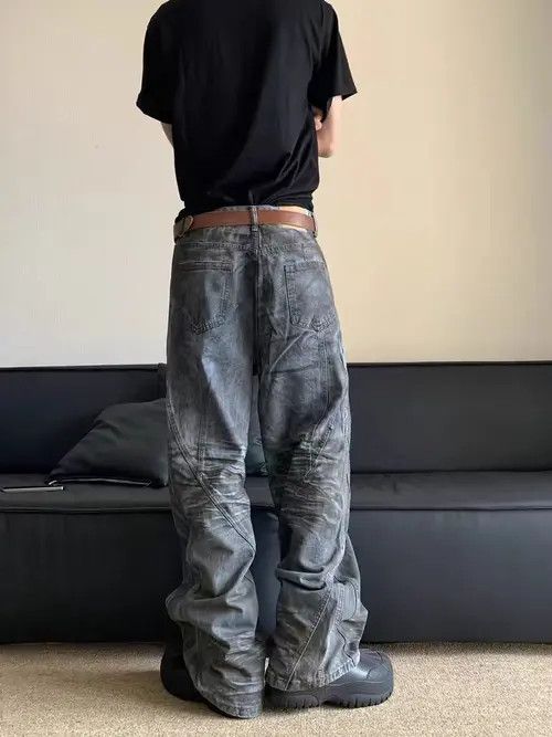 VIBE Vintage dirty dye baggy street hip hop y2k jeans Size US 30 / EU 46 - 3 Thumbnail