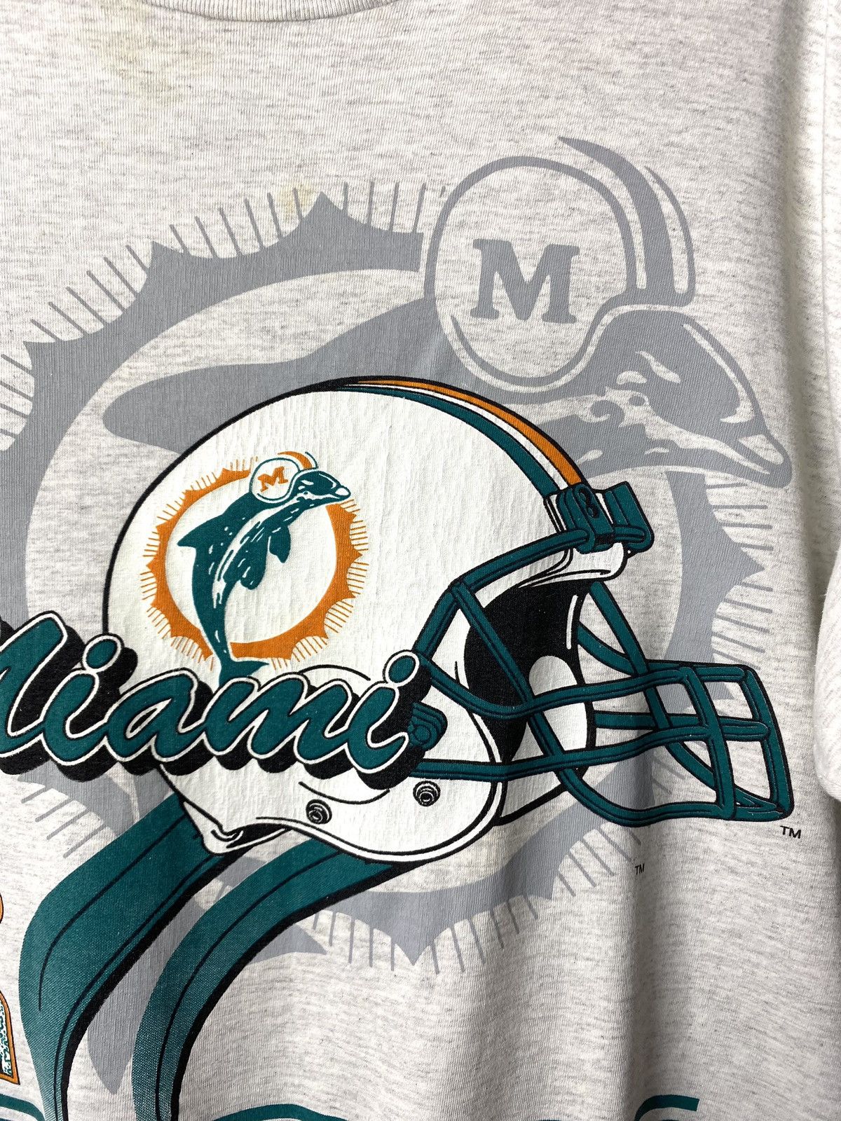 NFL Vintage 1995 NFL Dolphins Miami T Shirt Size US XL / EU 56 / 4 - 5 Thumbnail