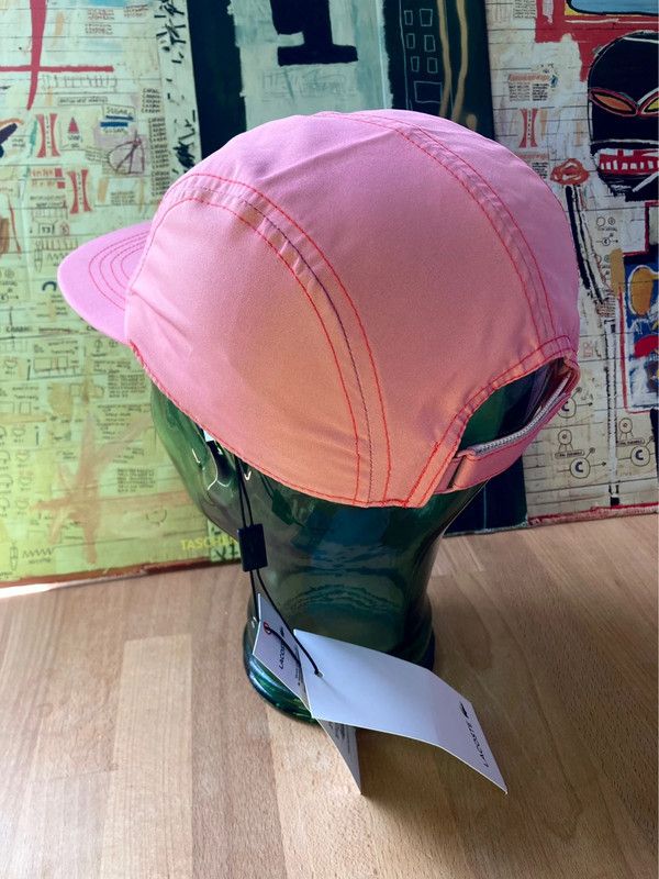 Lacoste cap hat casquette pink medium Velcro new panel Size ONE SIZE - 4 Thumbnail