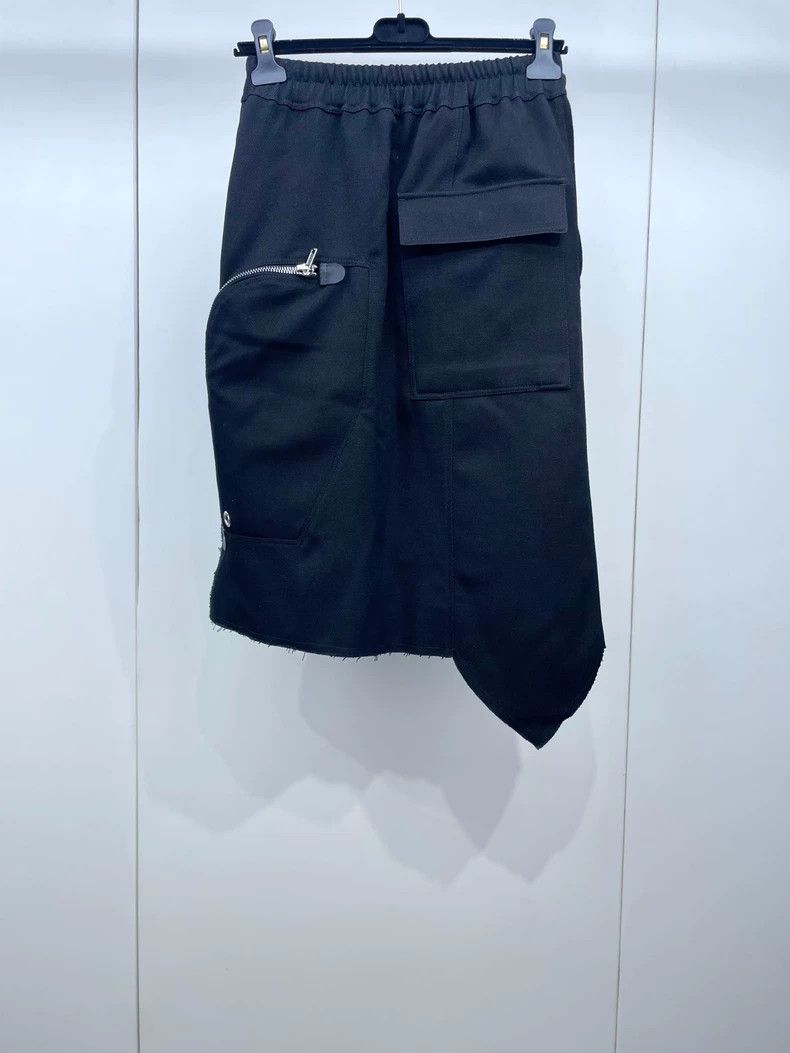 Rick Owens rick owens Deconstructionist irregular black skirt 2505-Nex Size 37" - 2 Thumbnail