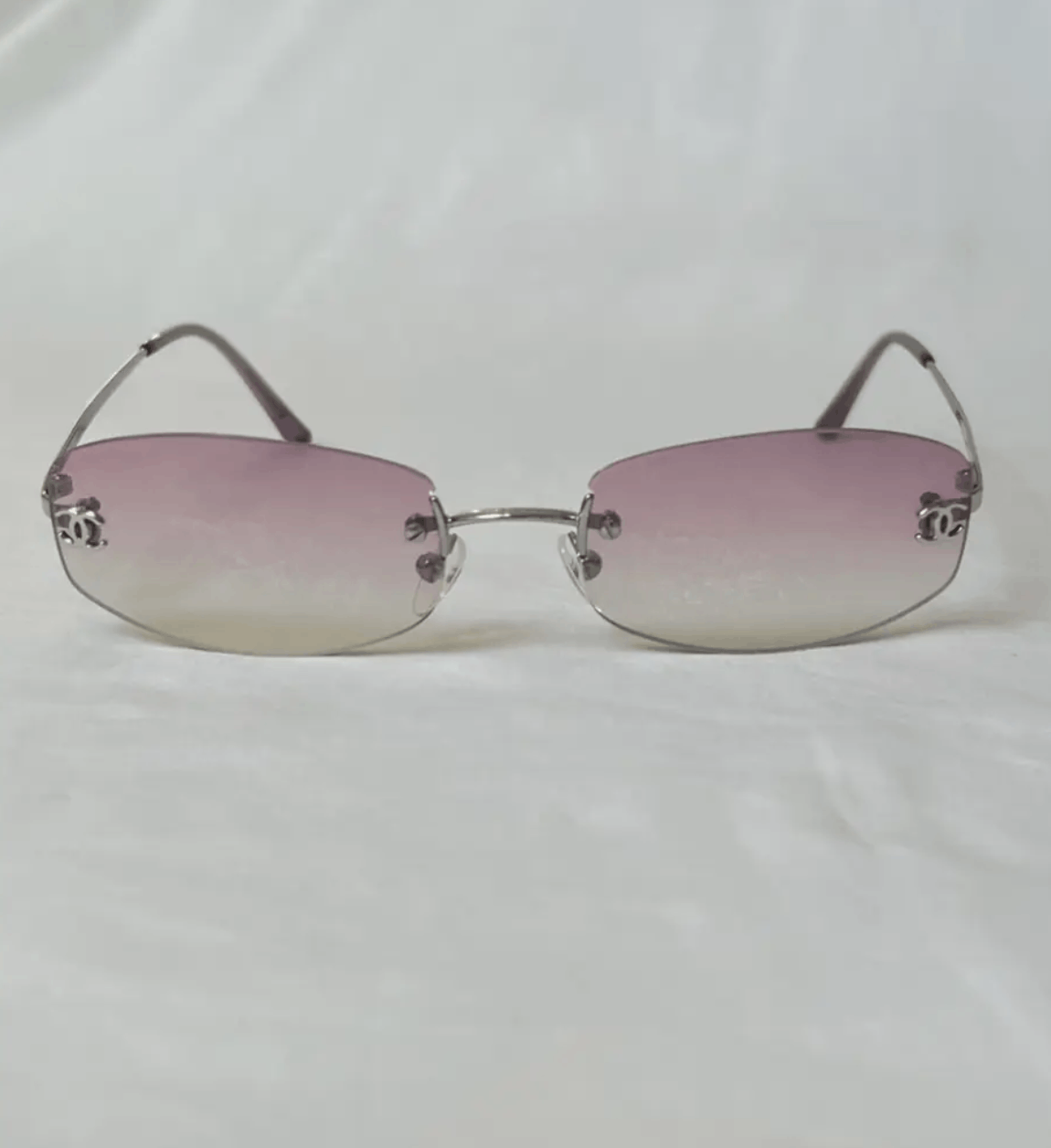 Chanel CHANEL Sunglasses 4002 Mask Rimless Rhinestone 4017 Vintage Size ONE SIZE - 2 Thumbnail
