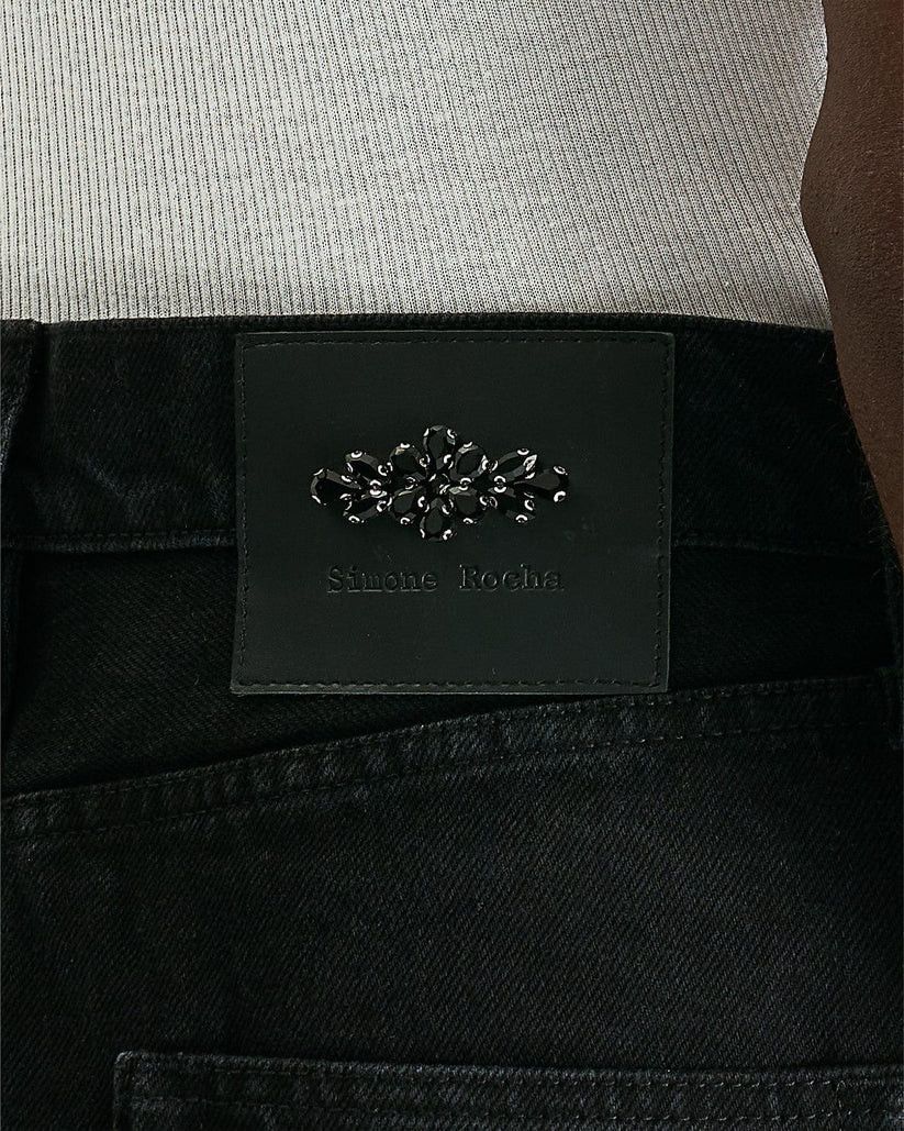 Simone Rocha o1s1v1r1oon0825 Straight Workwear Denim Jeans in Black Size US 36 / EU 52 - 6 Thumbnail