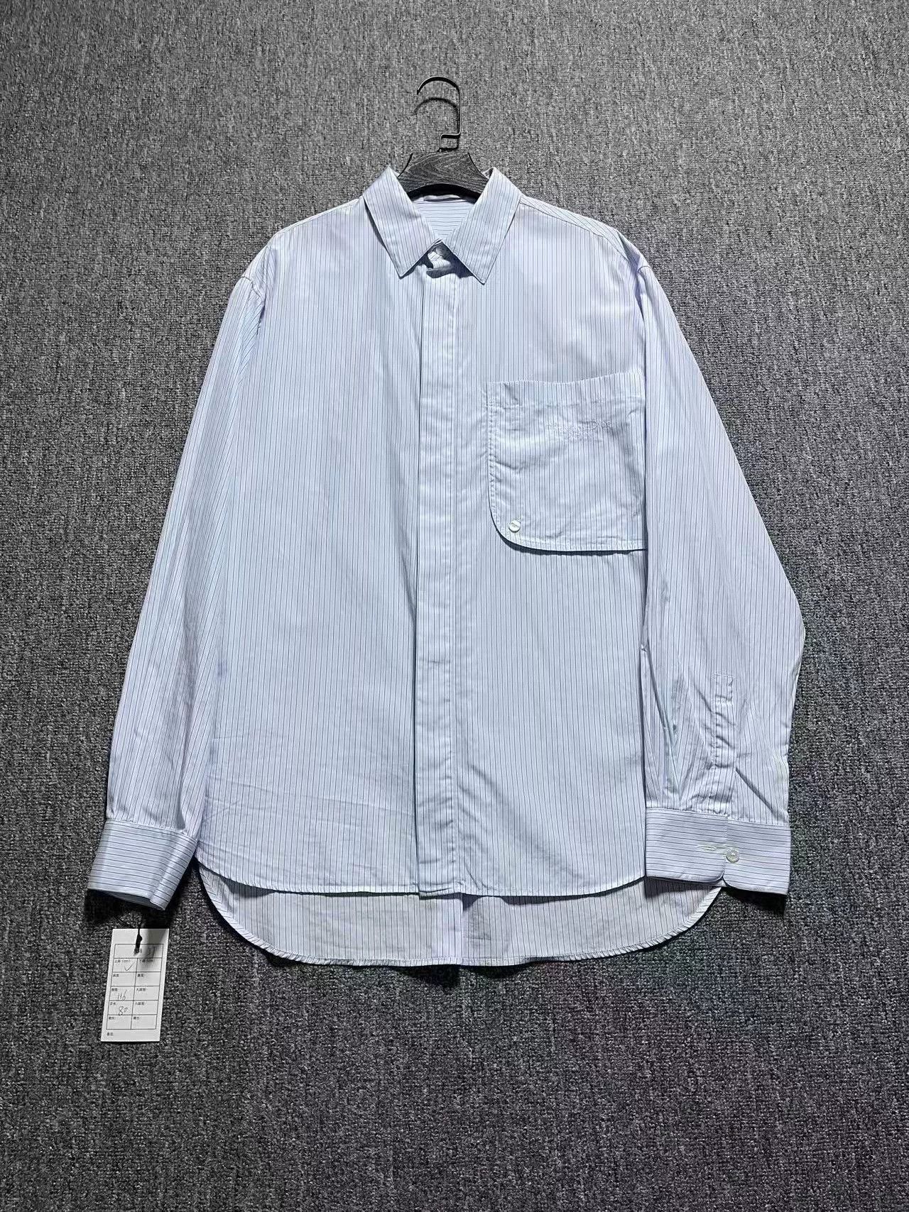 Dior Dior Striped Embroidered Logo Shirt Men Size US M / EU 48-50 / 2 - 1 Thumbnail