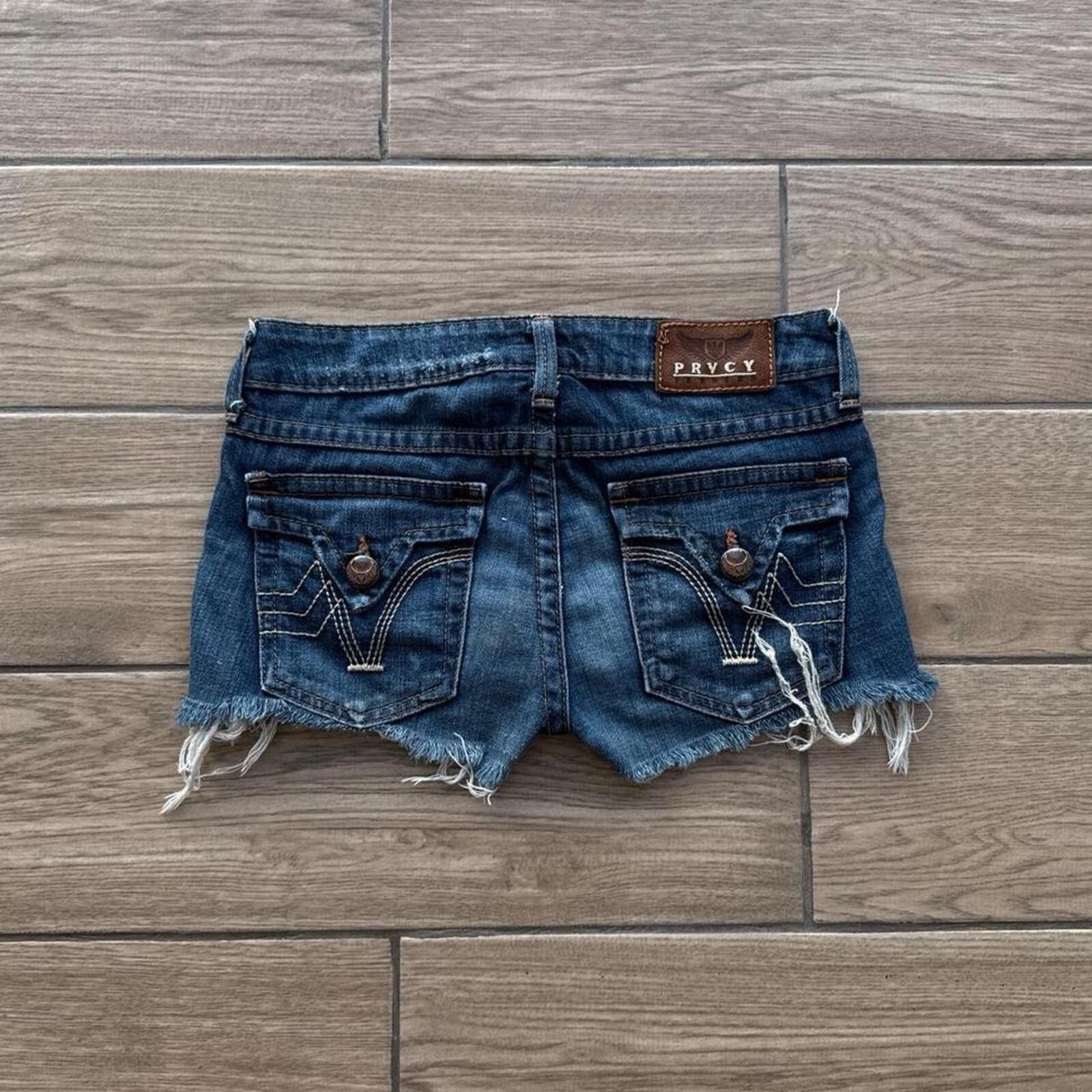 Other Y2K PRVCY 00s Denim Mini grunge shorts Size 42" / US 20 - 1 Thumbnail