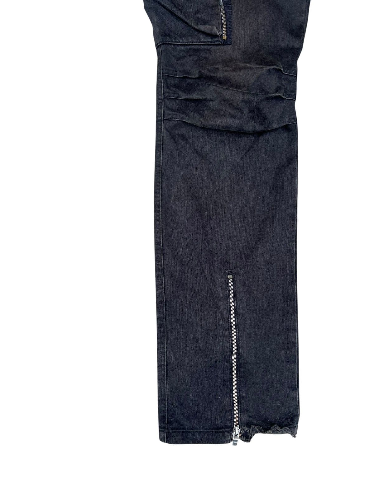 wjk WJK Japan Distressed Sun Faded Black Cargo Trouser Pant Size US 30 / EU 46 - 10 Thumbnail