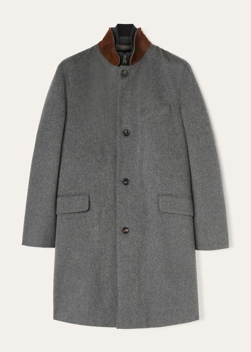 Loro Piana o1w1db10226 FAN1955 Martingala Coat in Grey Size US M / EU 48-50 / 2 - 1 Thumbnail