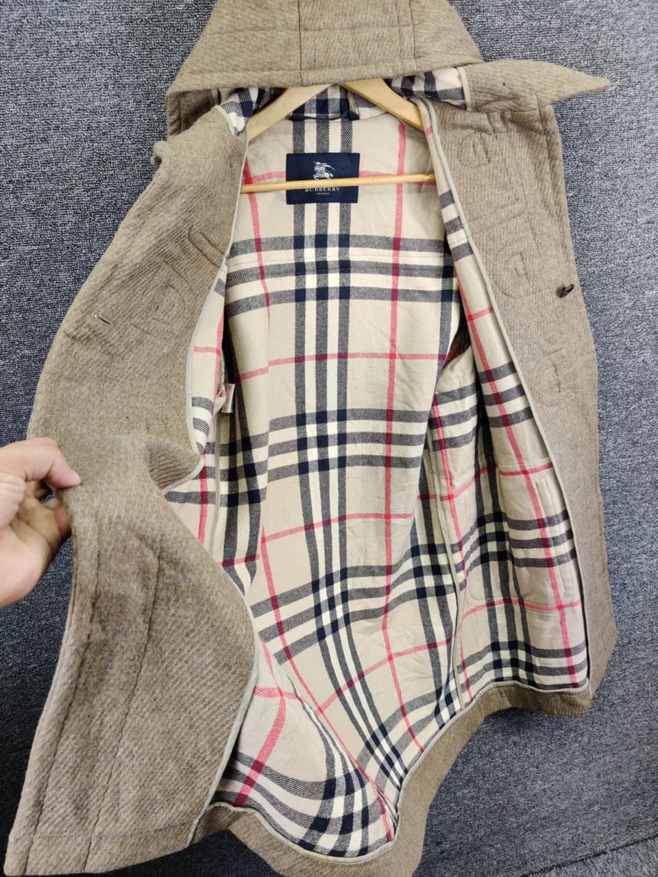 Burberry Burberry London Nova Check Wool Duffle Coat Jacket Size US S / EU 44-46 / 1 - 2 Thumbnail