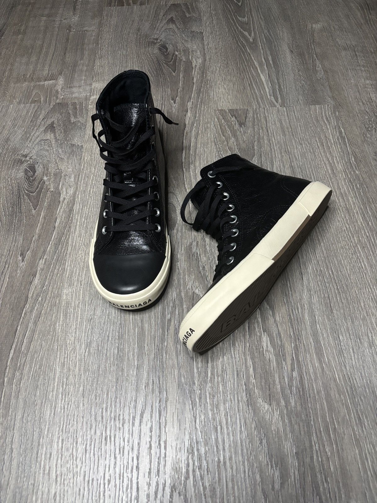 Balenciaga leather paris hightops