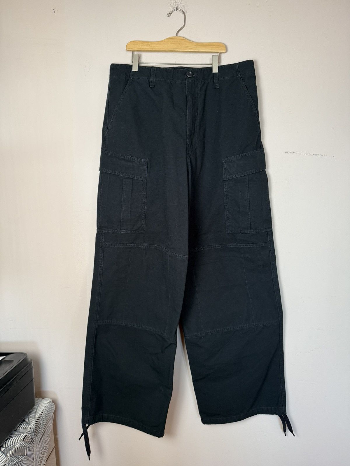 Balenciaga Balenciaga Garde-Robe Wide Black Pinstripe Trouser