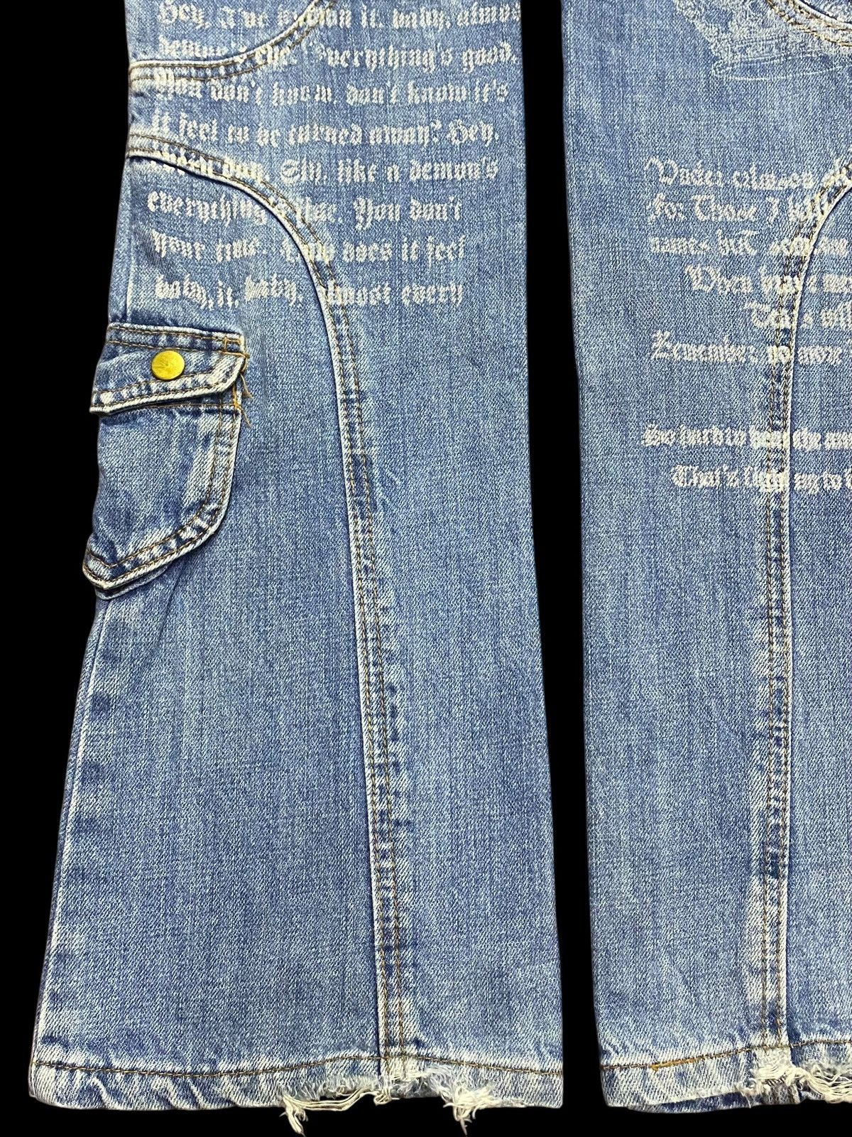 If Six Was Nine W33 🔥 Japanese Brand Evolution Multi Pocket Flare Jeans Size US 30 / EU 46 - 11 Thumbnail