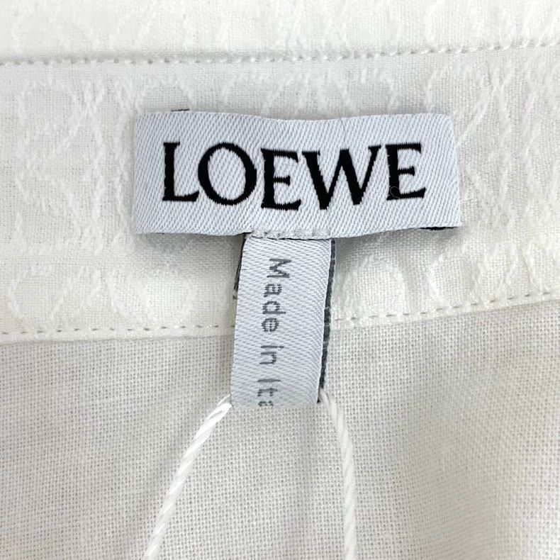 Loewe LOEWE size 37 White Logo Jacquard Full Print Cotton Lapel S Size S / US 4 / IT 40 - 5 Thumbnail