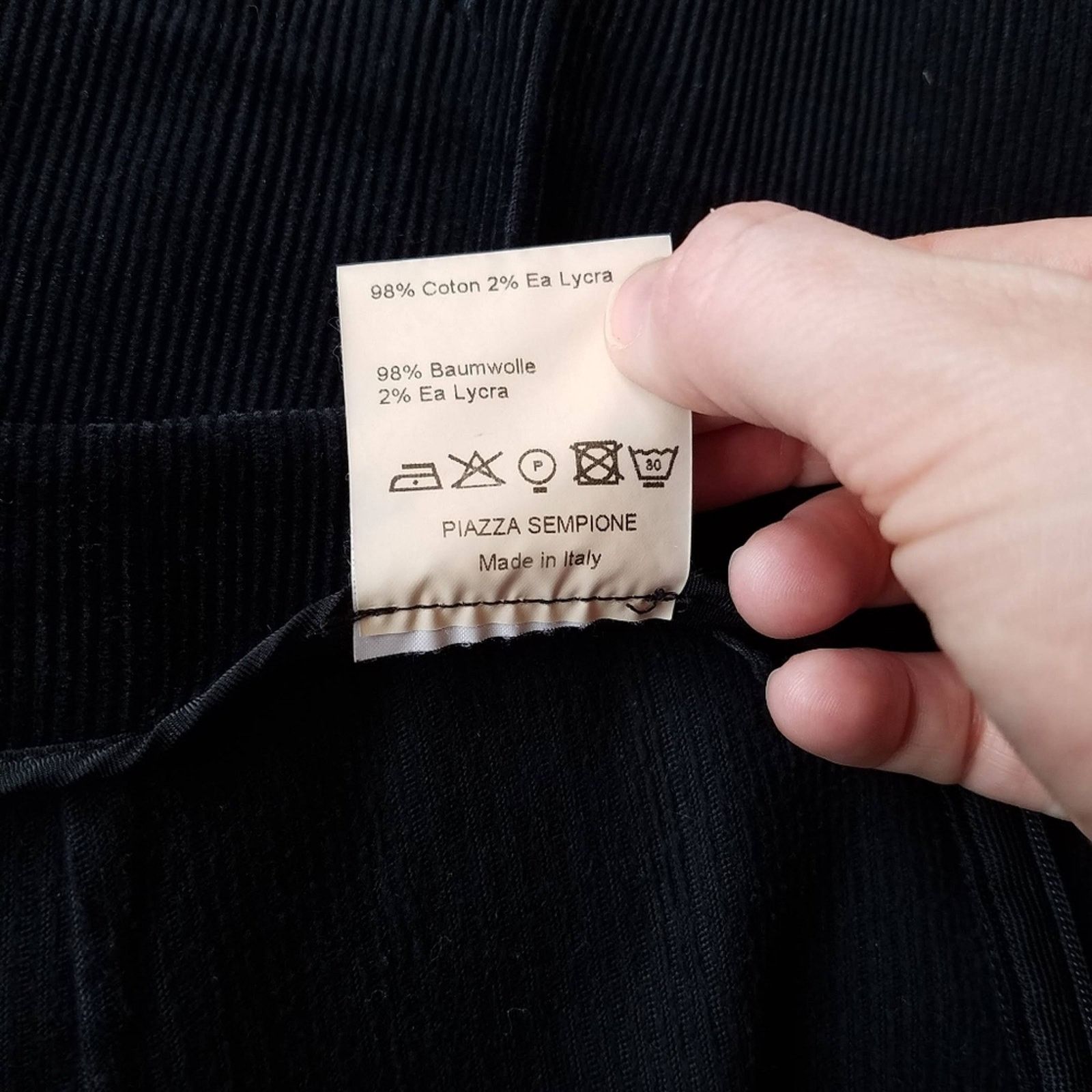 Piazza Sempione Piazza Sempione sz.14 black corduroy ankle pants Size 36" / US 14 / IT 50 - 3 Thumbnail
