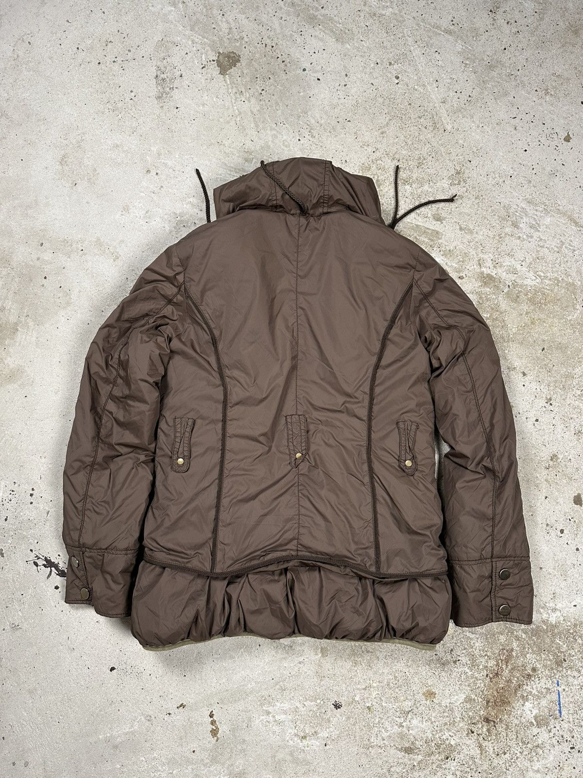 Japanese Brand × Vintage Vintage Y2K Bondage Utility Hooded Brown Jacket Size US S / EU 44-46 / 1 - 2 Thumbnail
