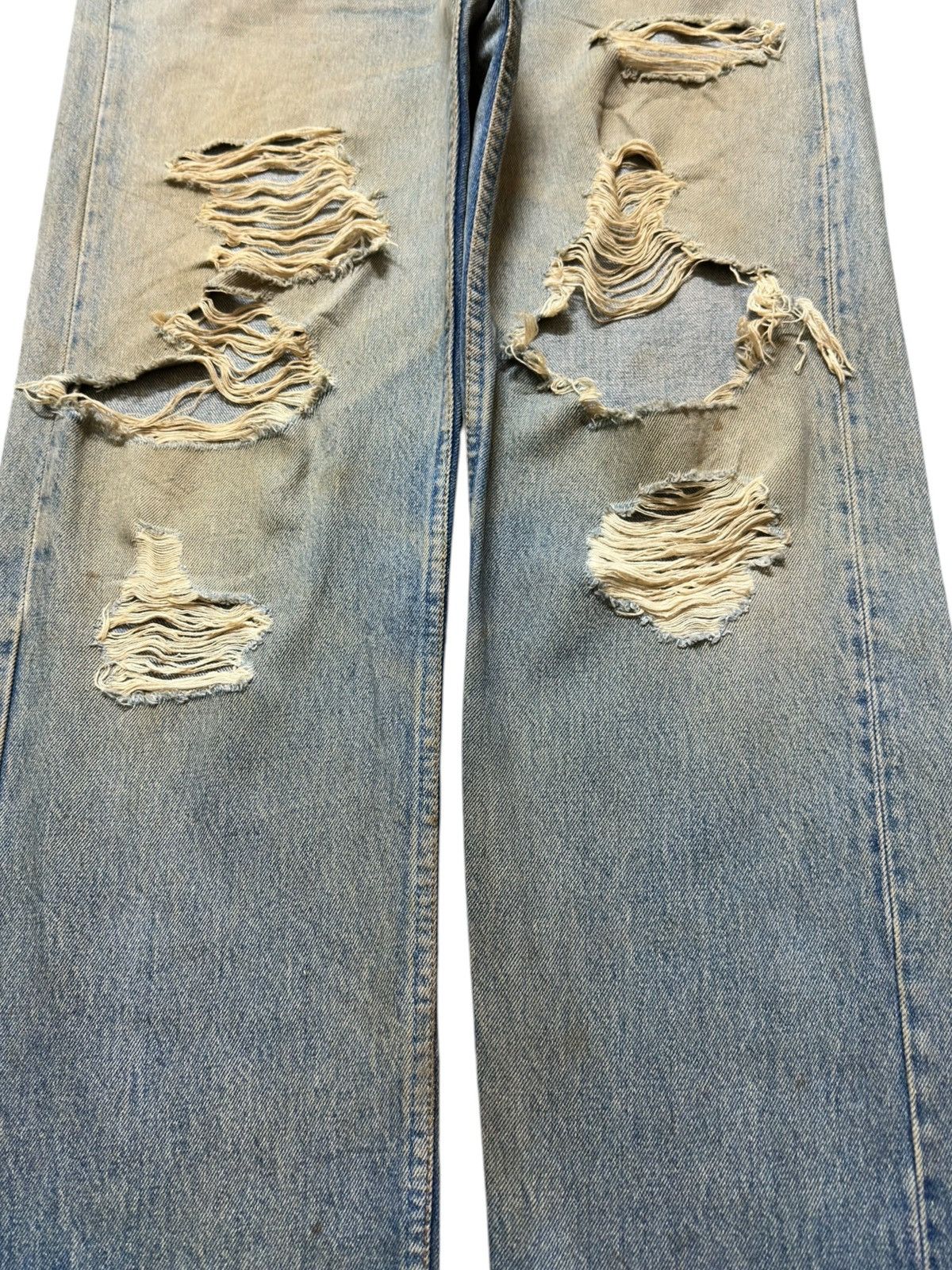 Levi's Vintage Clothing Vintage Levi’s 501 Mudwash Ripped Distressed Denim Size US 34 / EU 50 - 3 Thumbnail