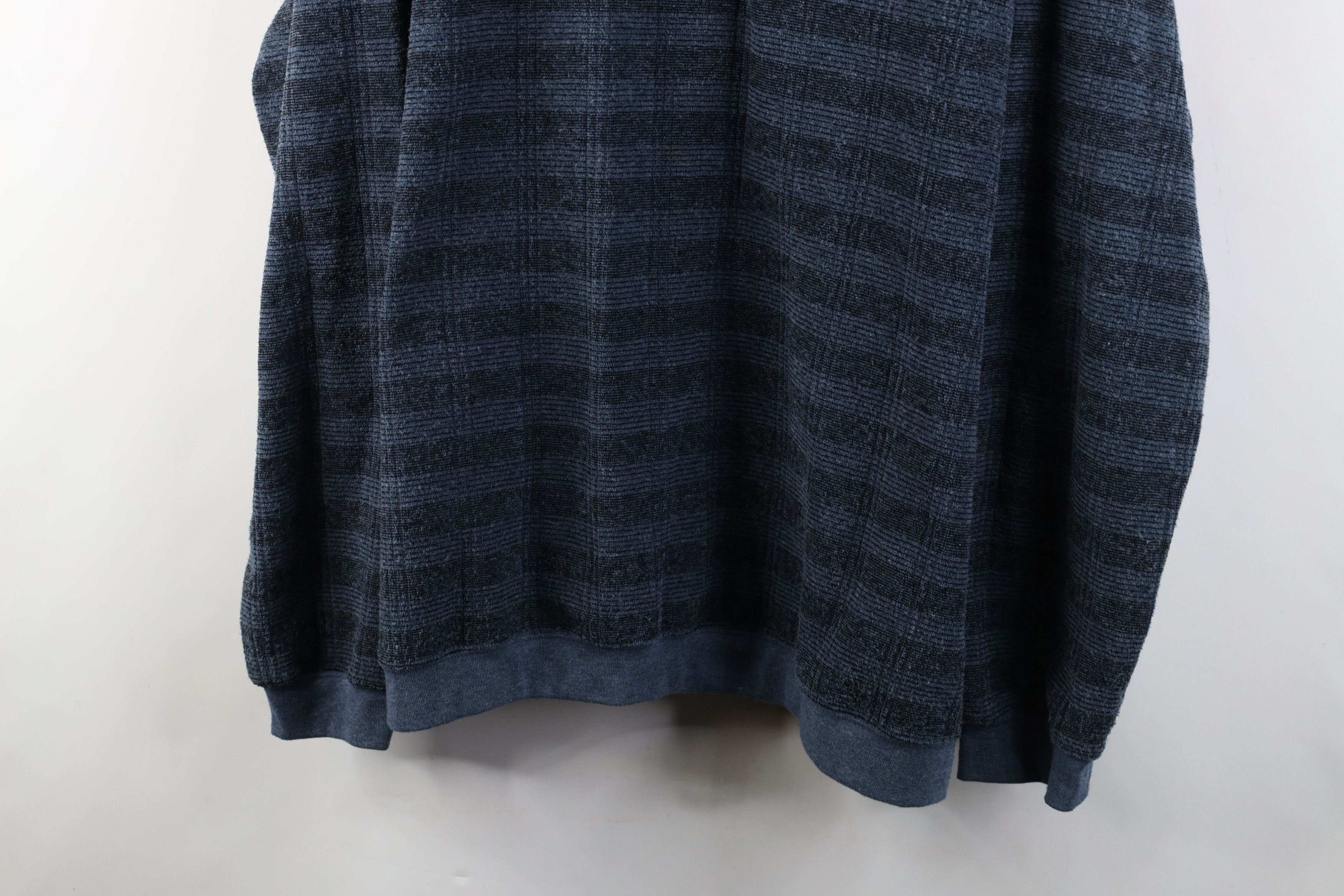Vintage Vintage Streetwear Fleece Collared Pullover Sweatshirt Blue Size US XXL / EU 58 / 5 - 3 Thumbnail