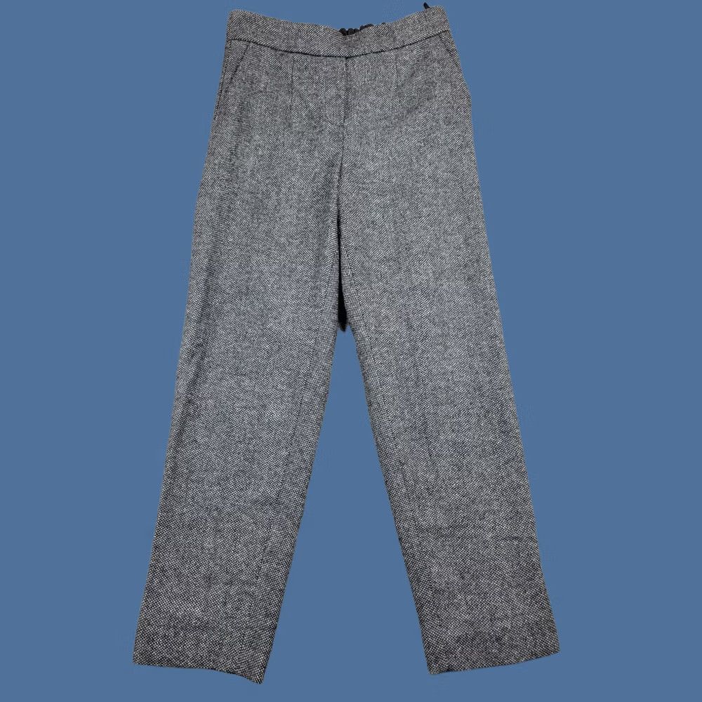 Vintage Babaton Pants Womens Size 0 Gray Wool Blend Pull On Elastic Waist Tweed Trousers Size 25" / US 0 / IT 36 - 1 Thumbnail