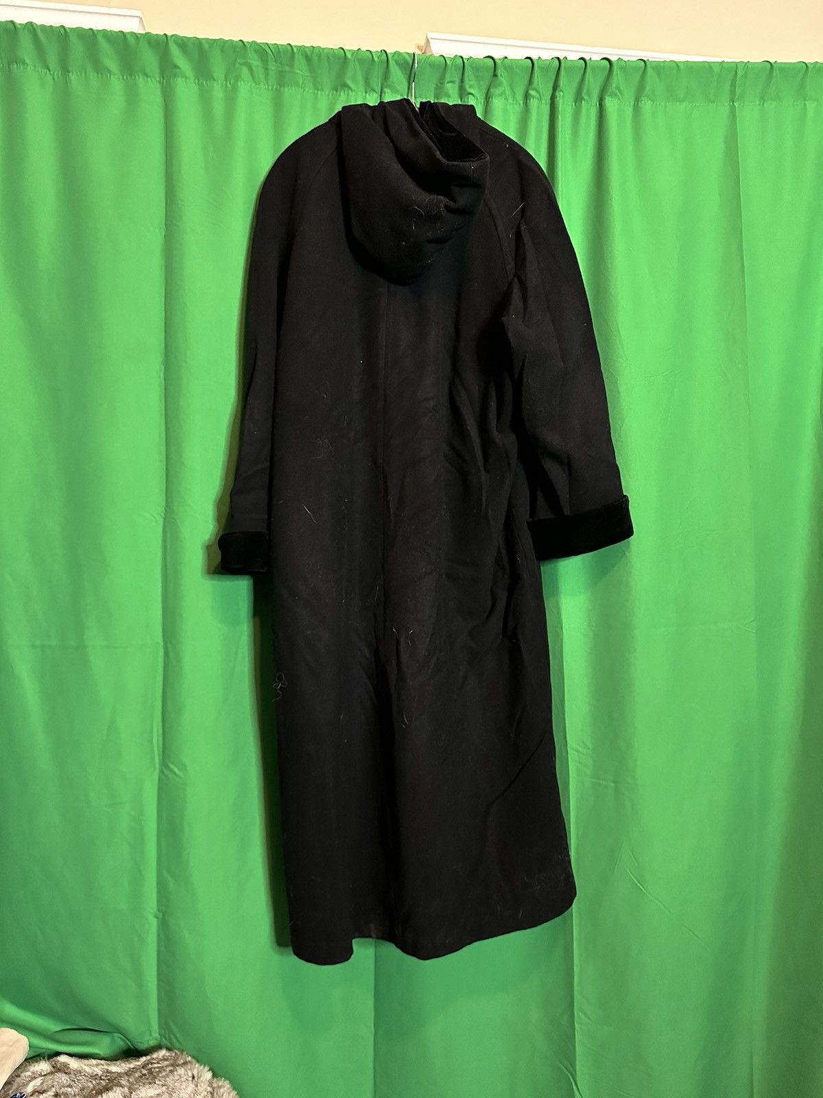 Halston Vintage runway black velvet floor length coat Size XL / US 12-14 / IT 48-50 - 9 Thumbnail