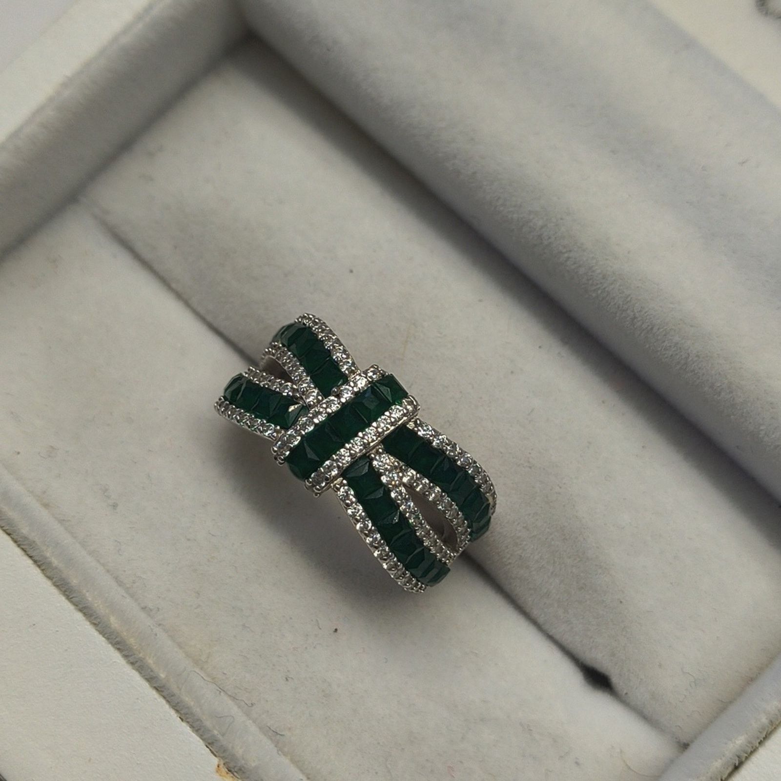 Other D-Joy Sterling Created Diamonds Crossover Ring - Size 7 Size ONE SIZE - 3 Thumbnail