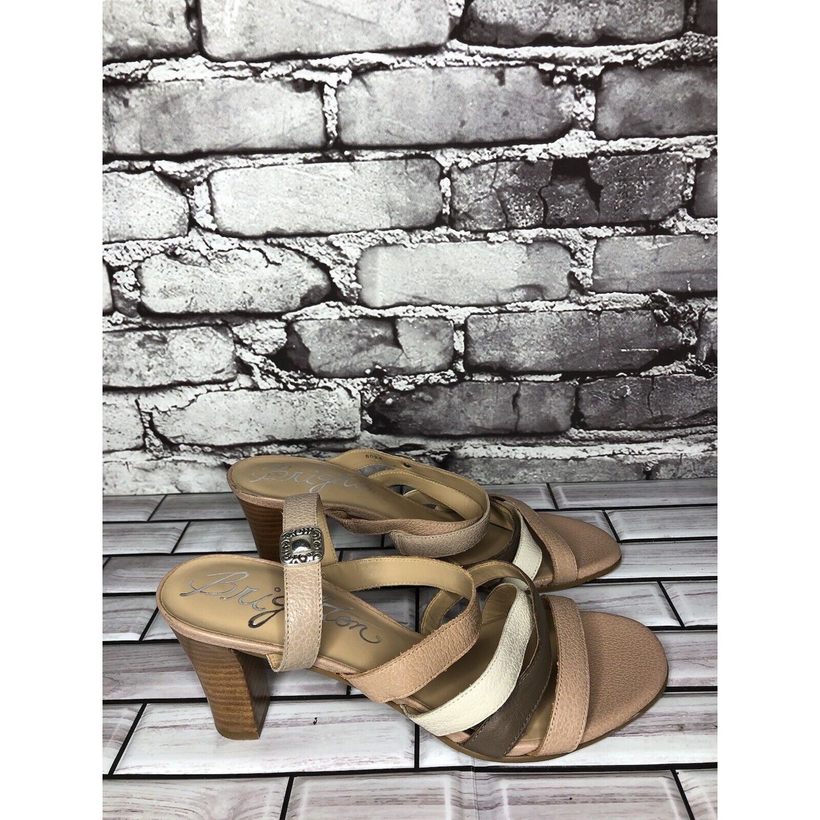 Brighton Brighton Rebel Nude Pink White Leather Strap Heels Sandals W Size US 9 / IT 39 - 18 Thumbnail