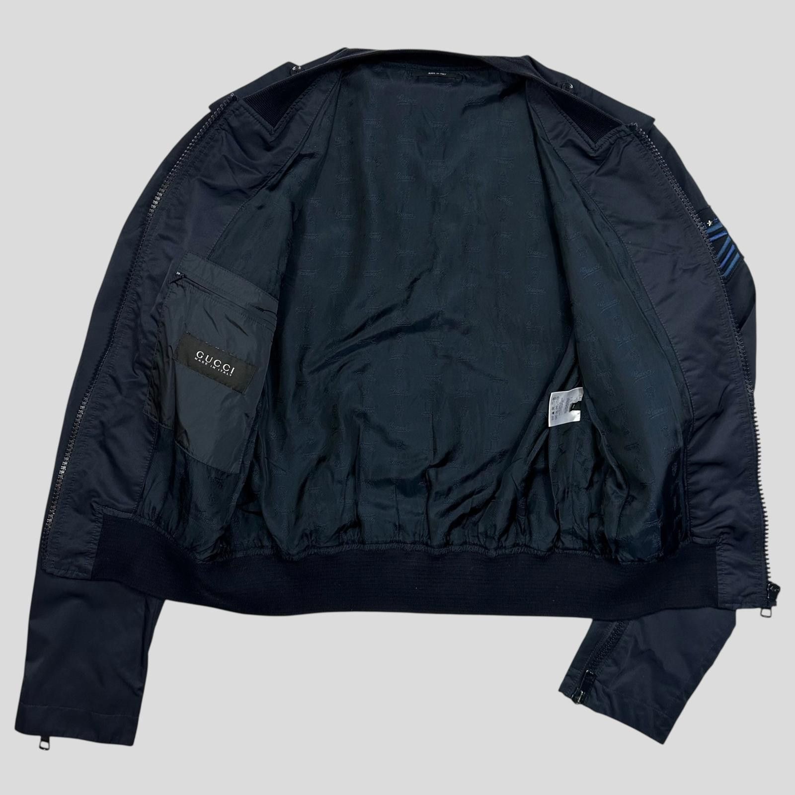 Gucci Gucci 2008 Military Web Stripe Navy Logo Jacket - IT50 (M/L) Size US M / EU 48-50 / 2 - 6 Thumbnail