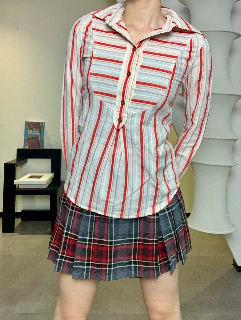 Vivienne Westwood Vivienne Westwood size2 Red striped shirt Size M / US 6-8 / IT 42-44 - 8 Thumbnail