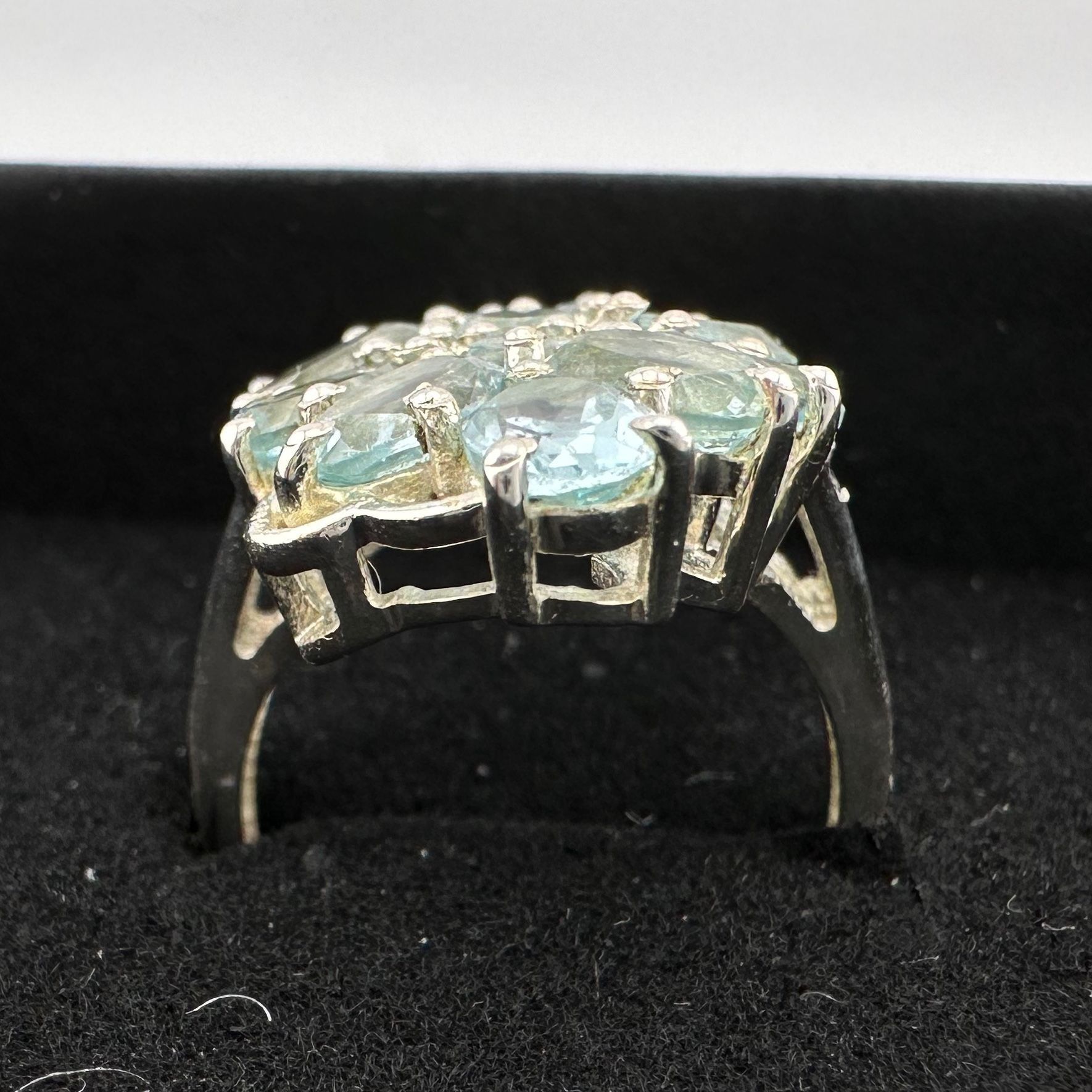 Other Stunning 5.78 ct Blue Topaz Shimmering Waterfall Ring Sz 6.5 Size ONE SIZE - 16 Thumbnail