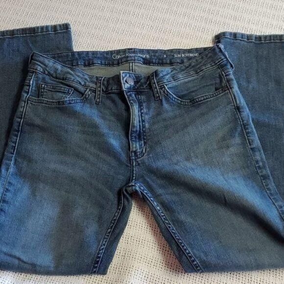 Calvin Klein Calvin Klein Jeans Slim Boyfriend Blue Sz 6 Jeans with Pocke Size 28" / US 6 / IT 42 - 1 Thumbnail