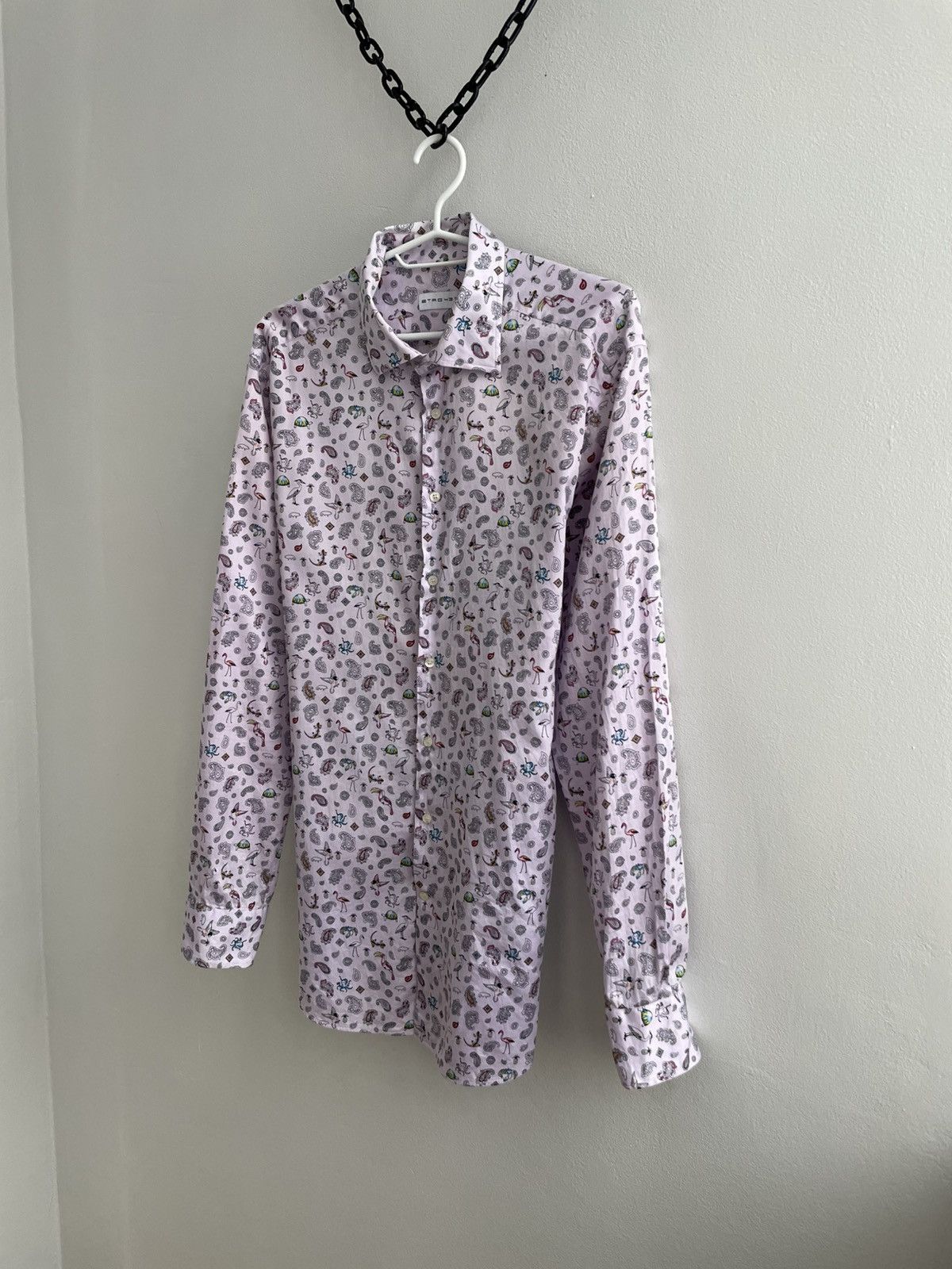 Etro Etro Milano Monogram animals print pink Shirt Size US XL / EU 56 / 4 - 2 Thumbnail