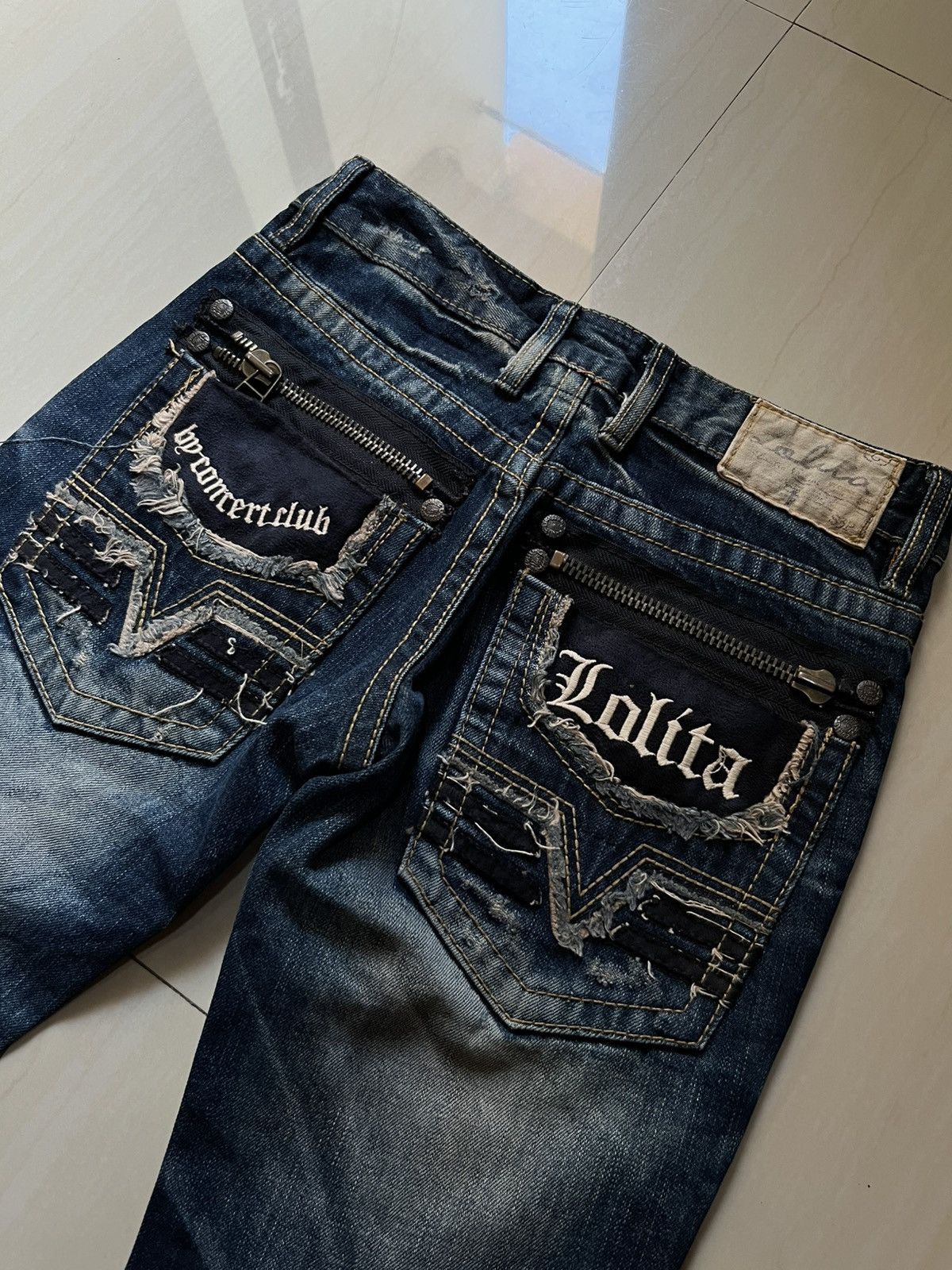 Japanese Brand Lolita flare jeans y2k 2000/ Size 26" / US 2 / IT 38 - 3 Thumbnail