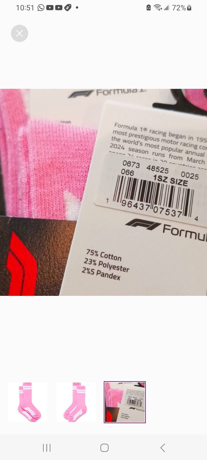 Formula 1 × Pacsun Formula 1 x PacSun Crew Socks Size ONE SIZE - 3 Thumbnail