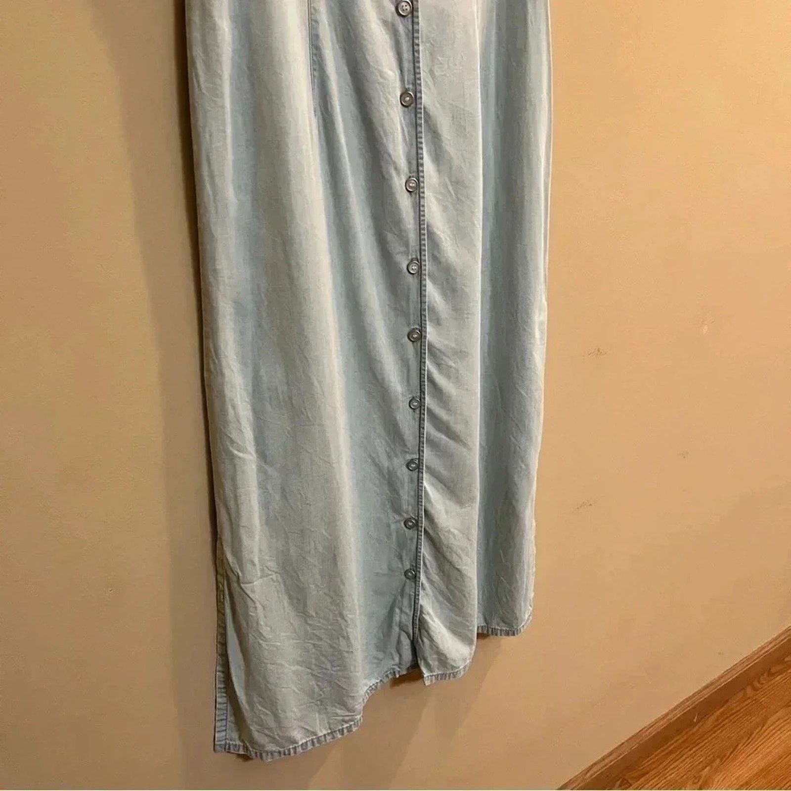 Liz Claiborne Crazy Horse by Liz Clairborne Women Maxi Denim Dress Sz 8 Size M / US 6-8 / IT 42-44 - 3 Thumbnail