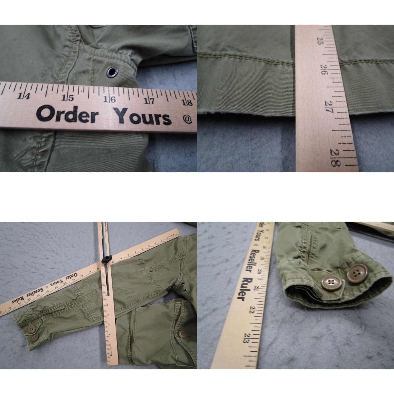 J.Crew VINTAGE J.CREW Women's Jacket XS Green Military Utility Full Zip Hood Bohemian City Outdoor Size XS / US 0-2 / IT 36-38 - 8 Thumbnail