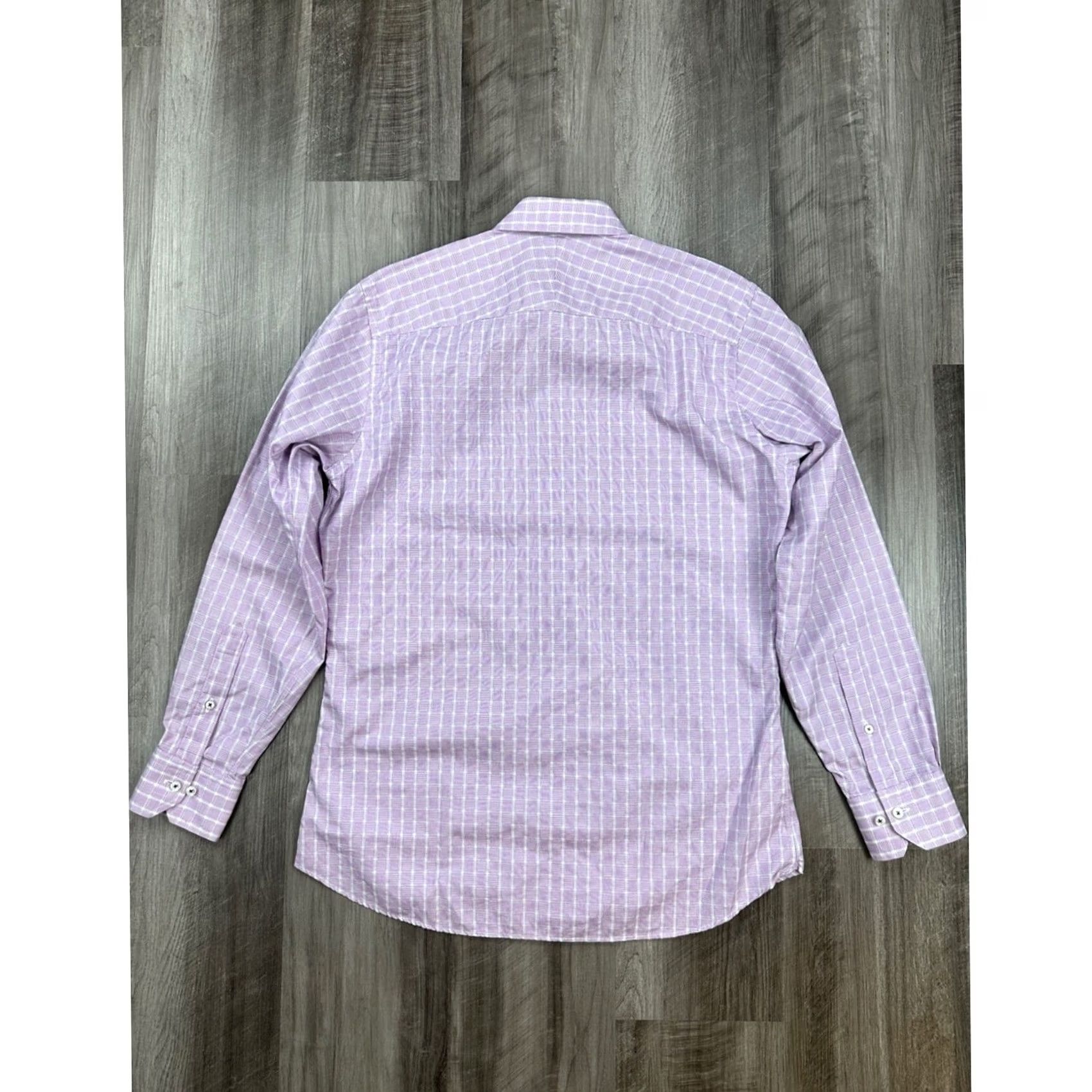 Robert Talbott Robert Talbott Estate Plaid Long Sleeve Button Down Shirt Mens M 15.5 Purple Navy White Size US M / EU 48-50 / 2 - 3 Thumbnail