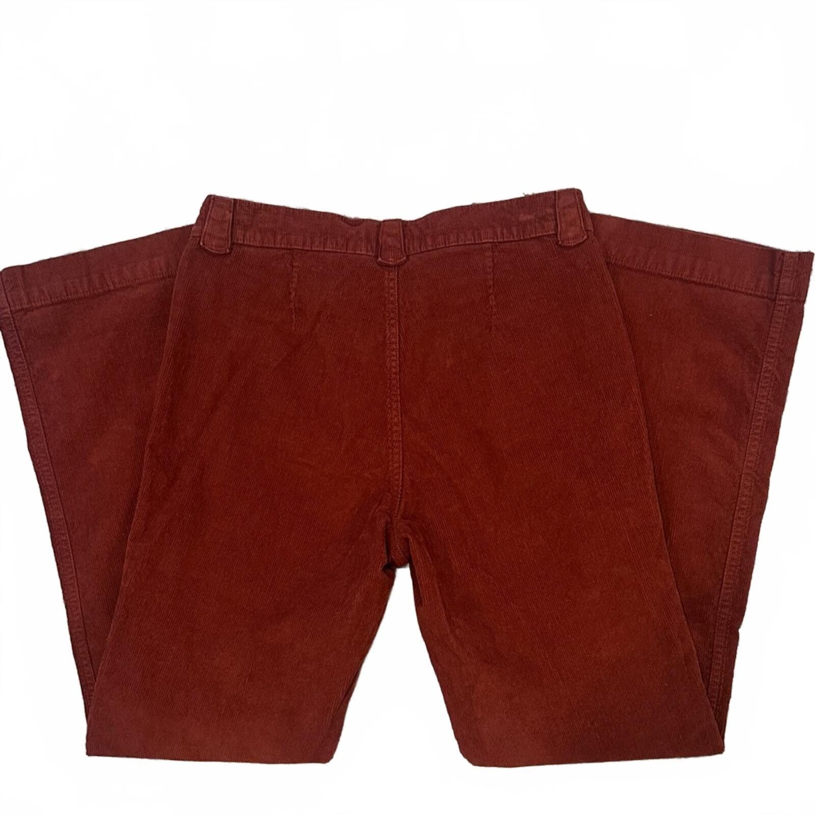 Lucky Brand Rust Patch Pocketed Button Front Boot Cut Corduroy Pants Size 29" - 6 Thumbnail