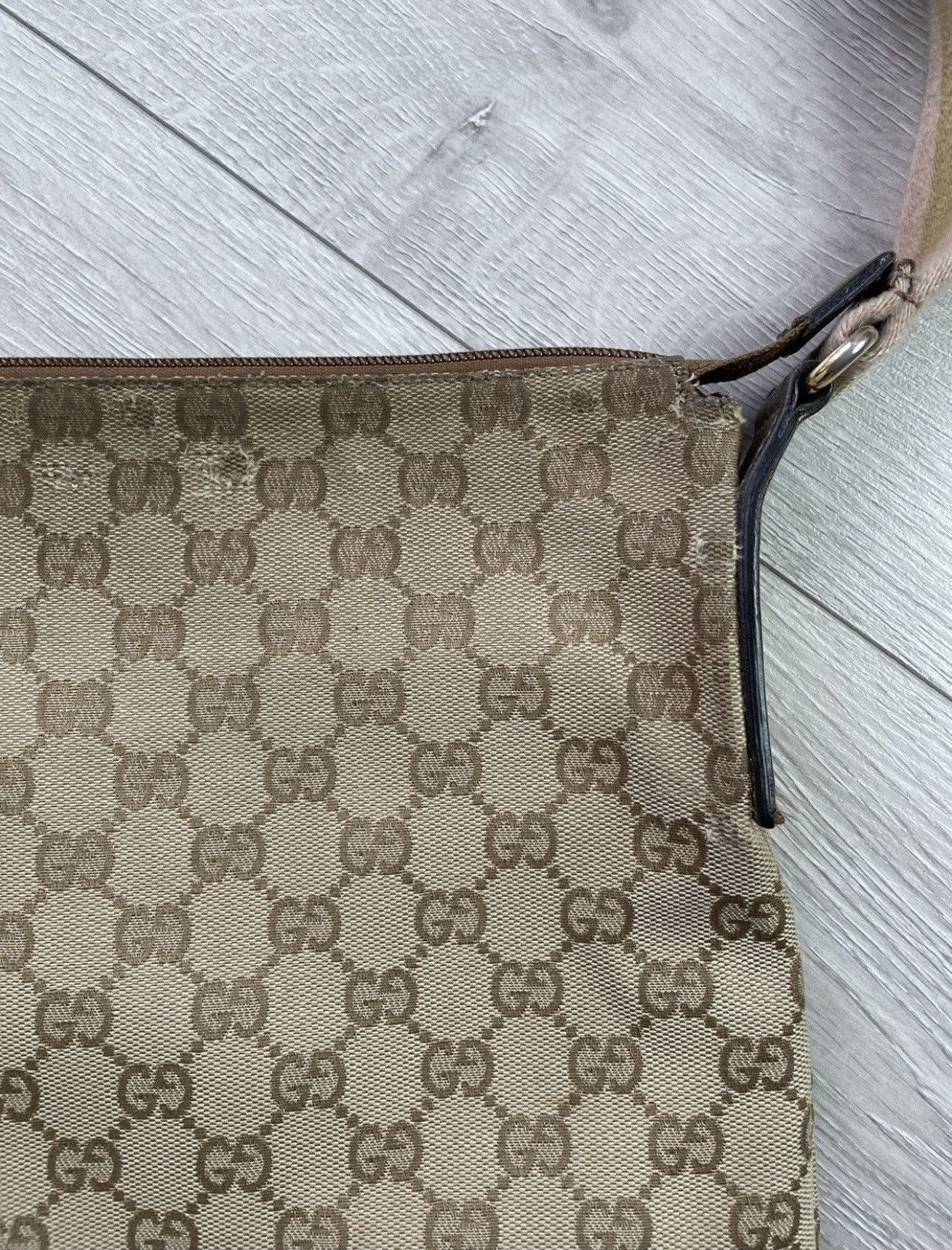 Gucci × Vintage Gucci GG Supreme monogram canvas bag messenger Size ONE SIZE - 5 Thumbnail