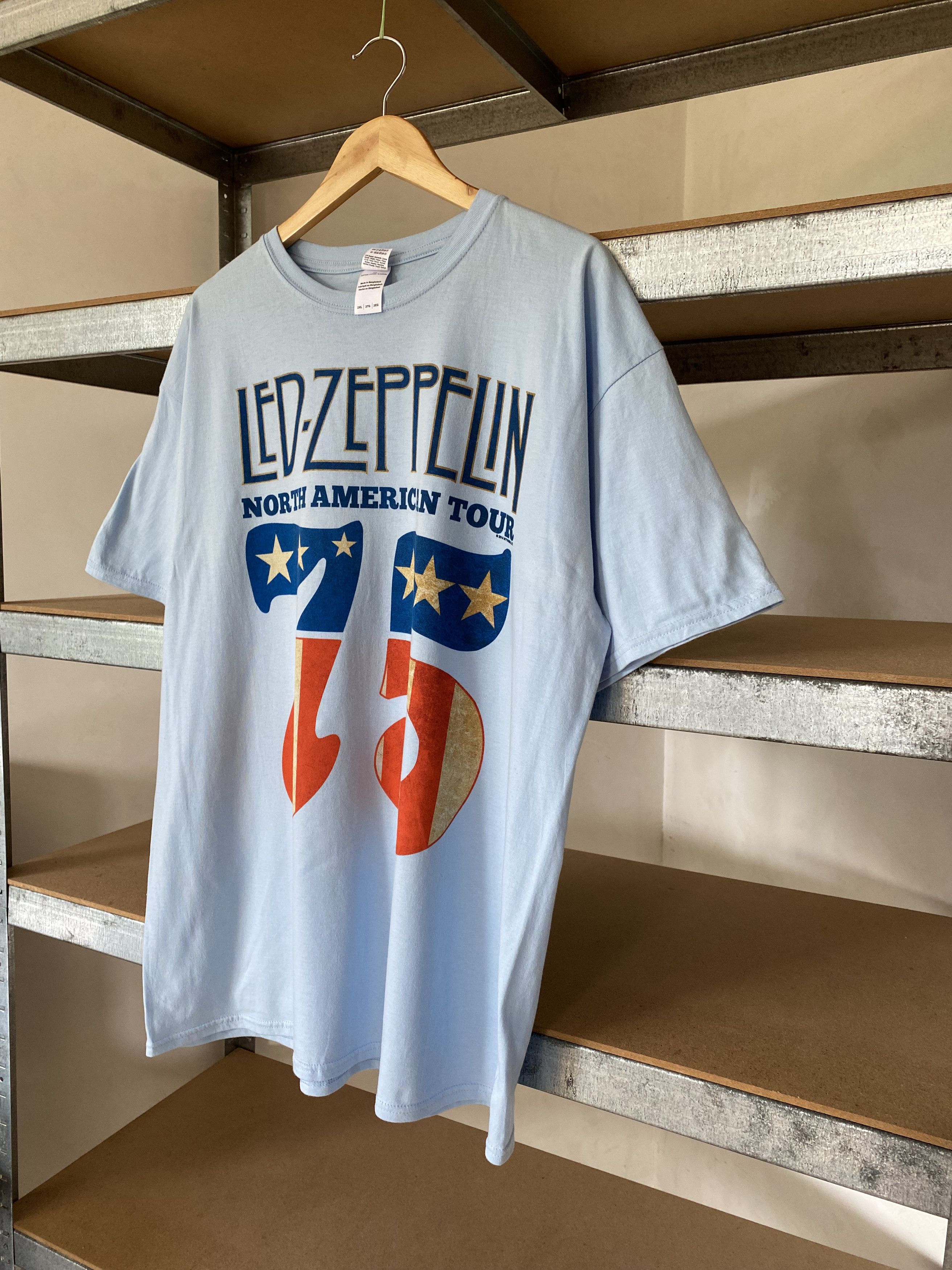 Band Tees Vintage 2014 Led Zeppelin North American Tour 75 T-shirt Size US XXL / EU 58 / 5 - 7 Thumbnail