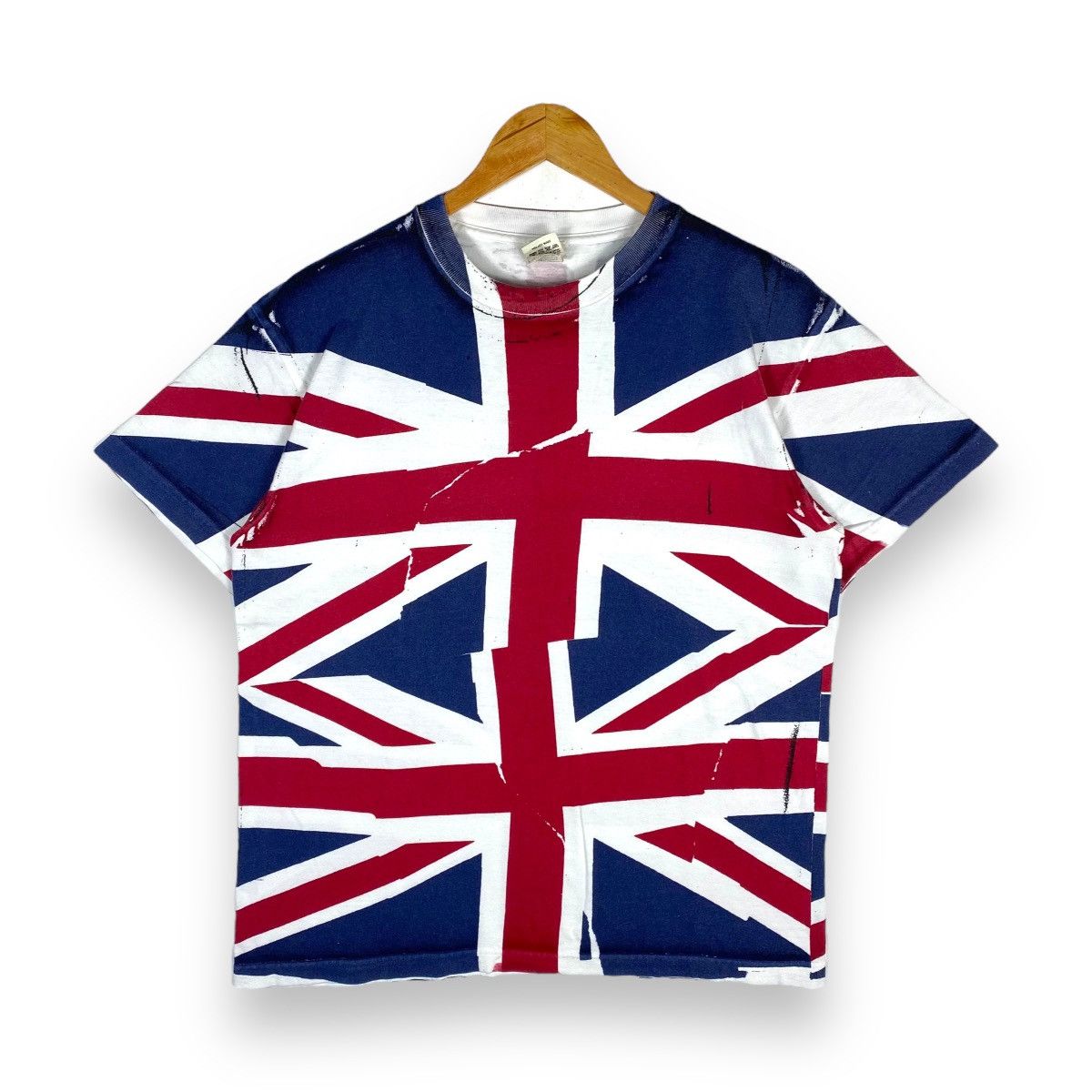 If Six Was Nine × Japanese Brand × Vintage VINTAGE RNA JAPAN GREAT BRITAIN FLAG PUNK STYLE TEE Size US M / EU 48-50 / 2 - 1 Thumbnail