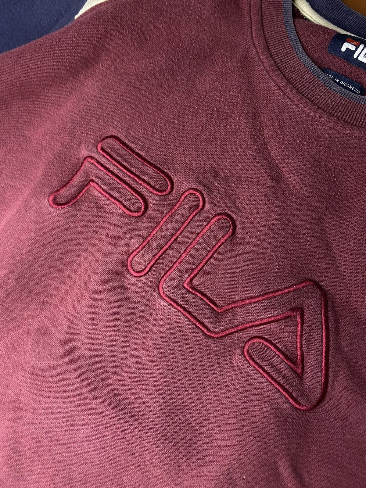 Fila 🚨Vintage 90s Fila sweatshirt Big Embroidered logo boxy fit Size US L / EU 52-54 / 3 - 4 Thumbnail