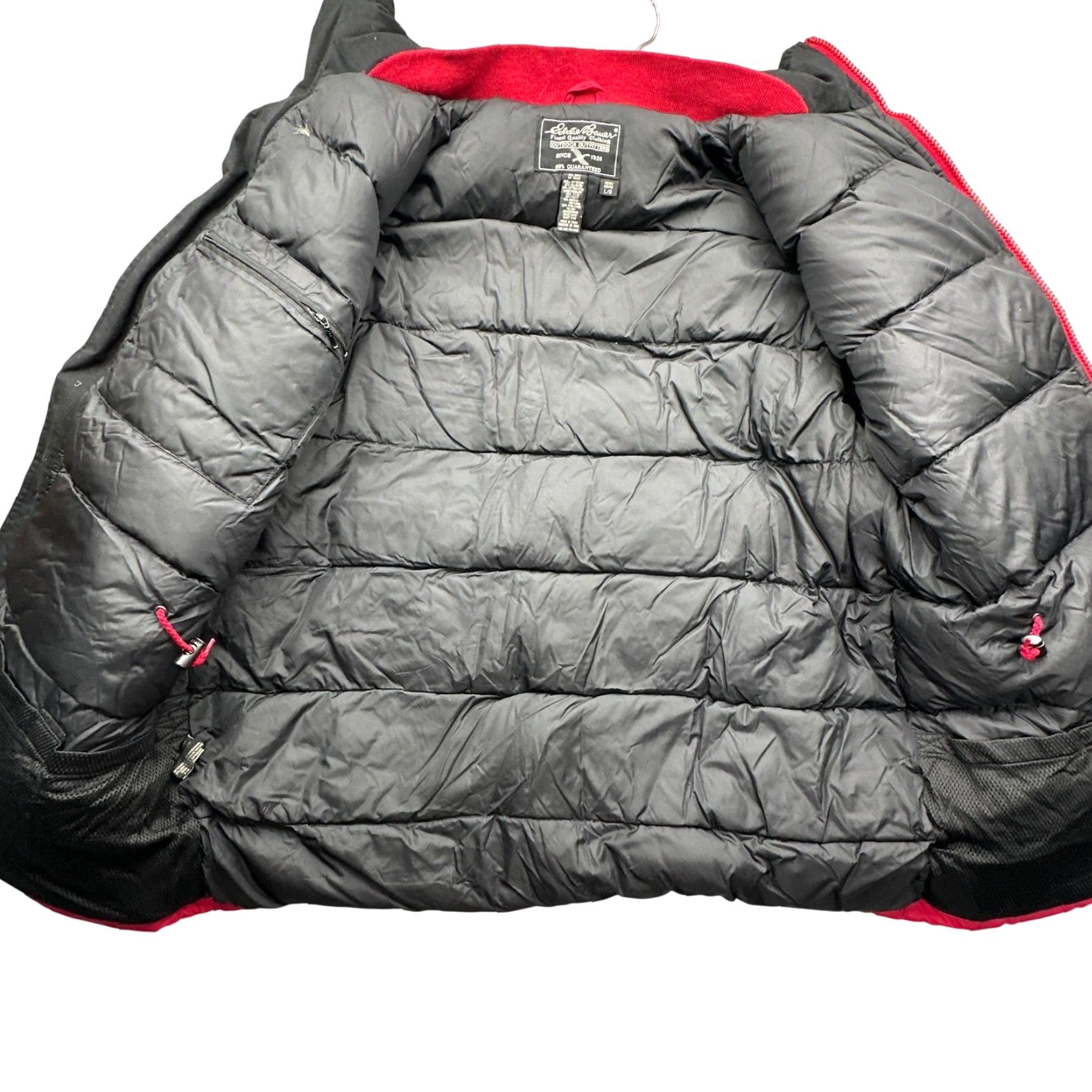 Eddie Bauer VINTAGE Eddie Bauer Goose Down Puffer Parka Jacket Coat Mens Large Long Quilted 90s Red Puffer Jacket Mens L Size US L / EU 52-54 / 3 - 6 Thumbnail